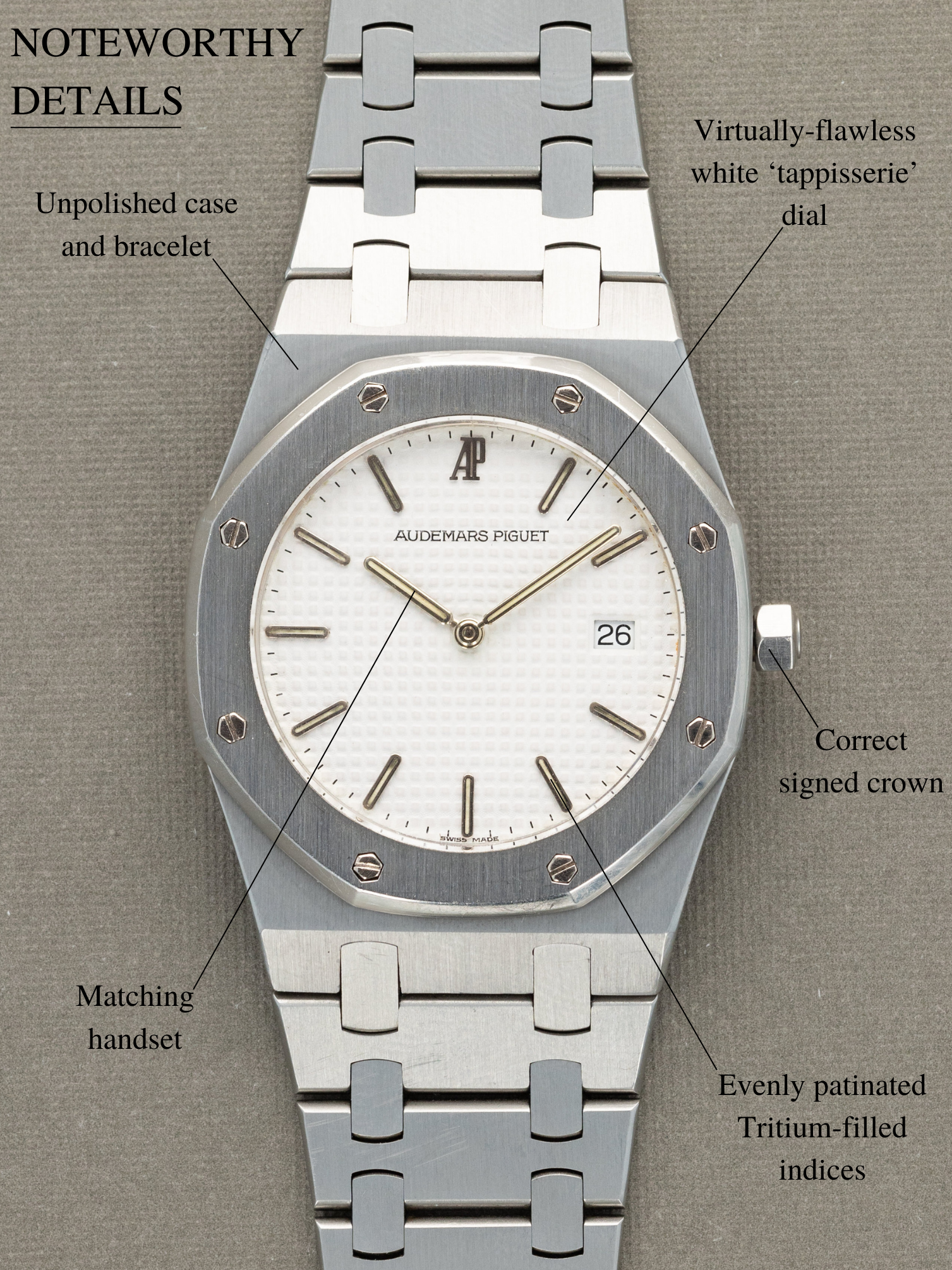 Audemars Piguet Royal Oak Ref. 56303ST - White Dial Unpolished