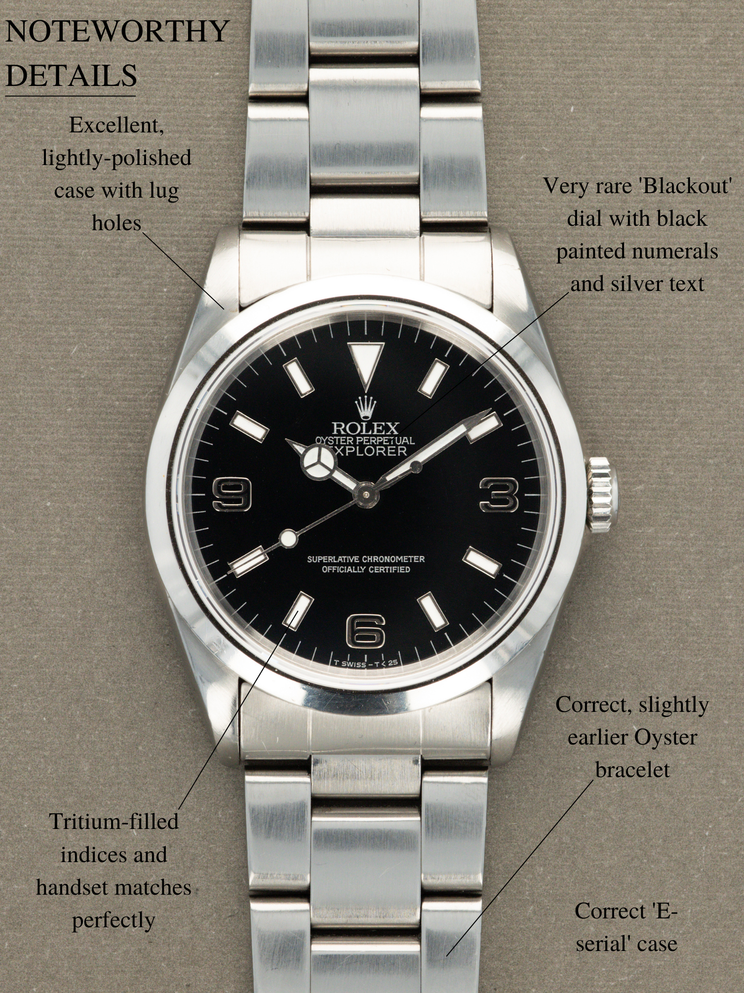 Rolex Explorer I Ref. 14270 - 'Blackout'