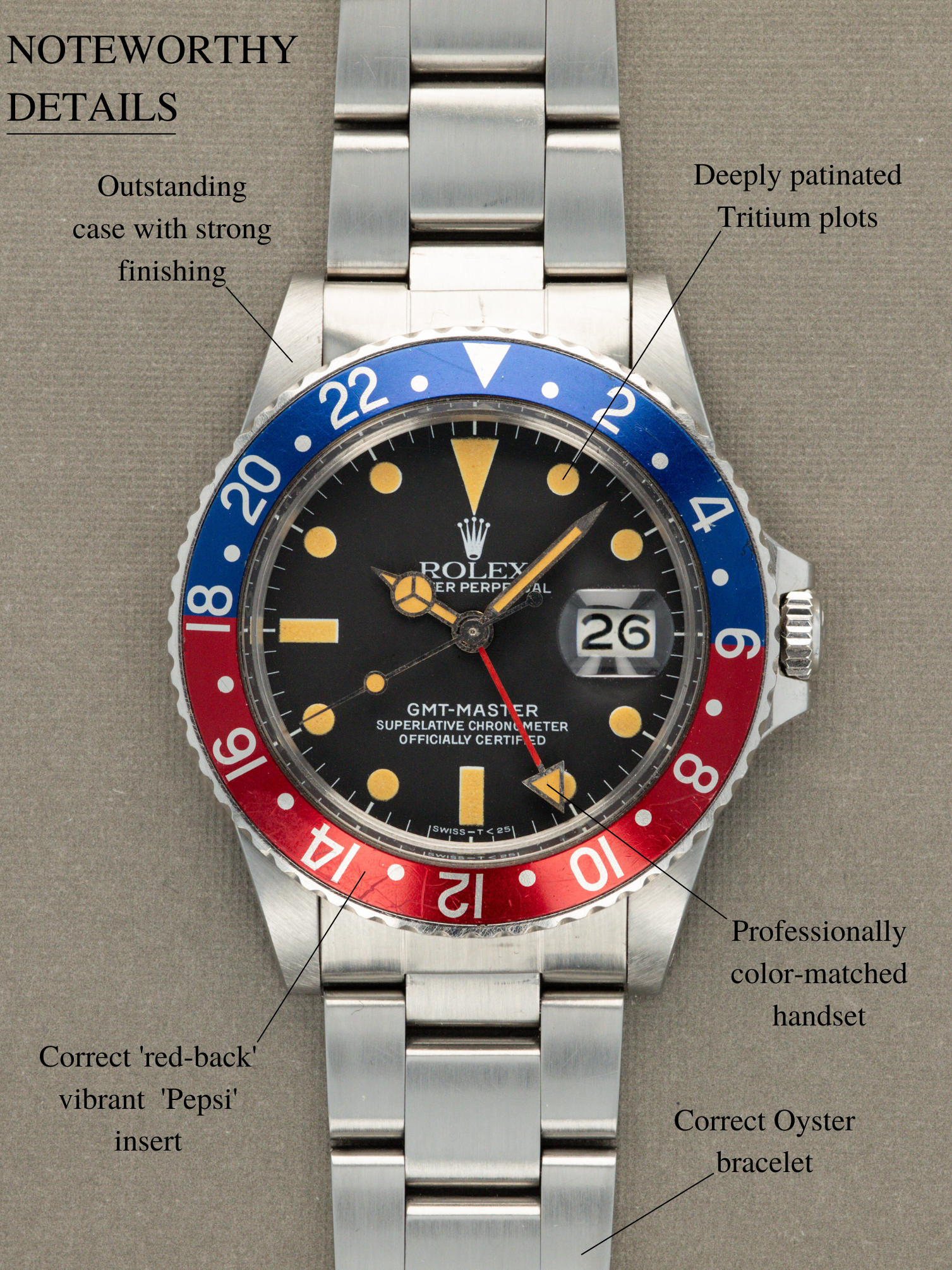 Rolex GMT-Master Ref. 16750 'Pepsi' - Transitional Matte Dial