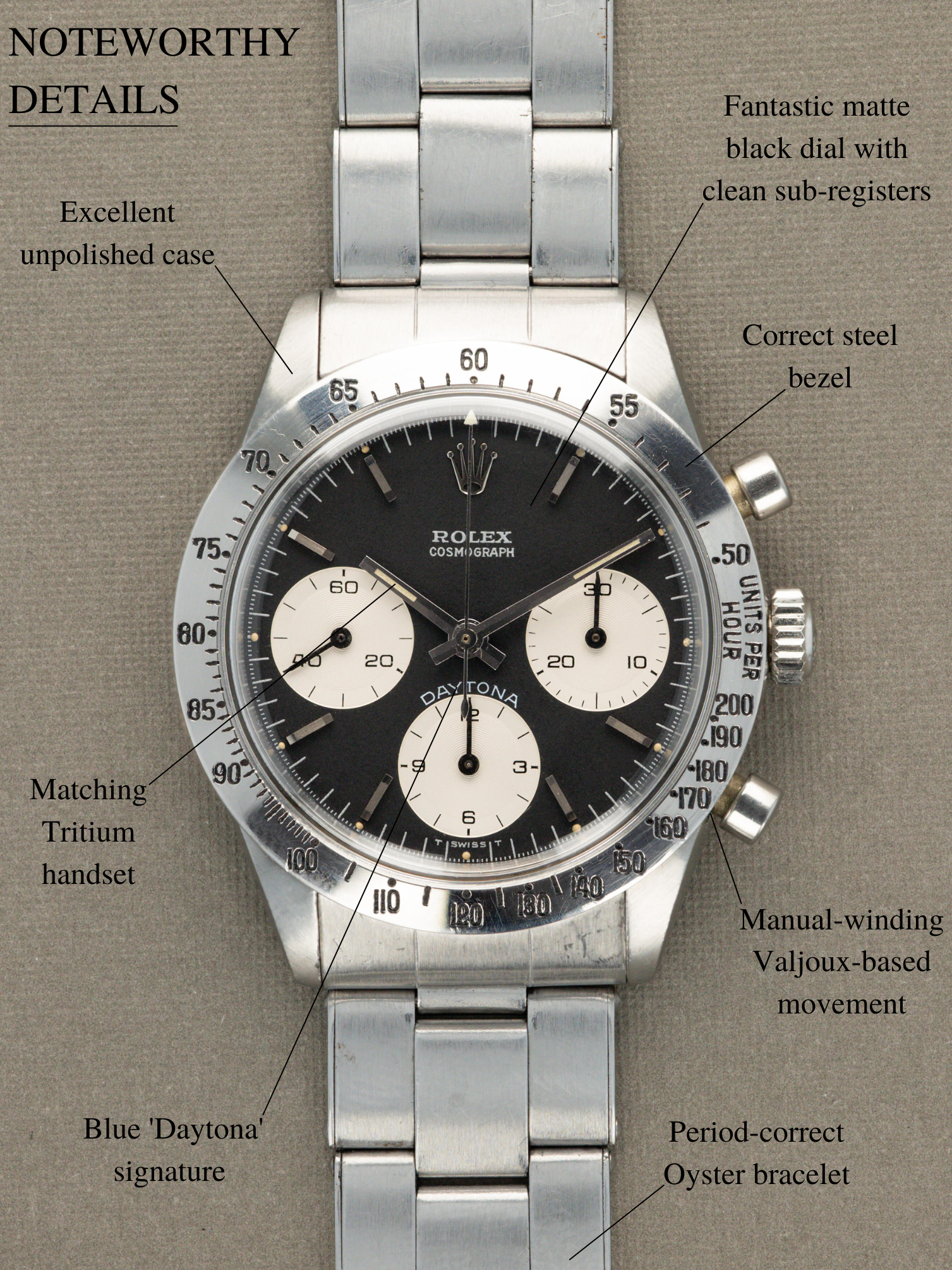 Rolex Daytona Ref. 6262 - 'Blue' Daytona Unpolished