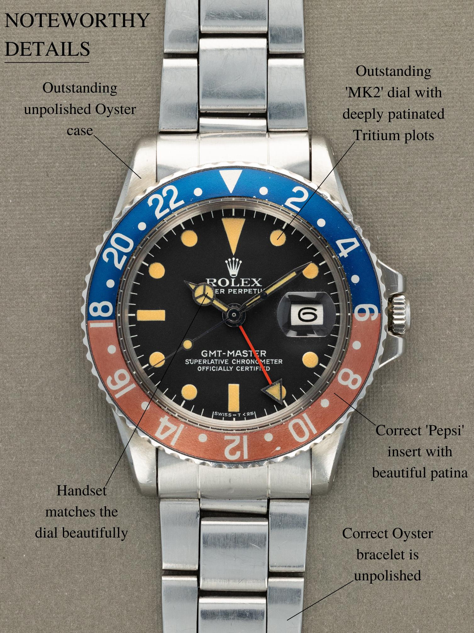 Rolex GMT-Master Ref. 1675 - 'MK4' Dial Unpolished