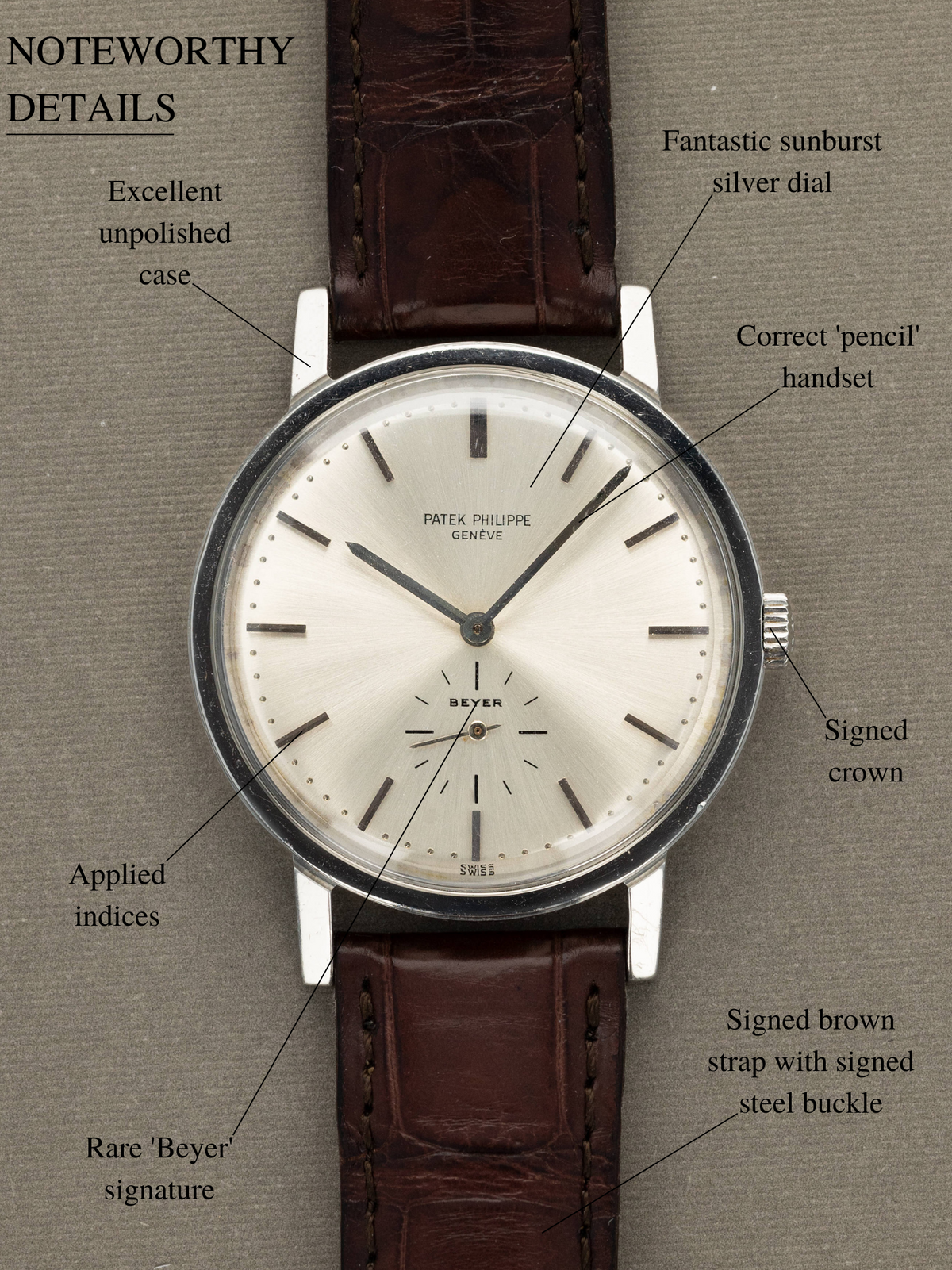 Patek Philippe Calatrava Ref. 3466A - 'Beyer' Dial Stainless Steel Unp