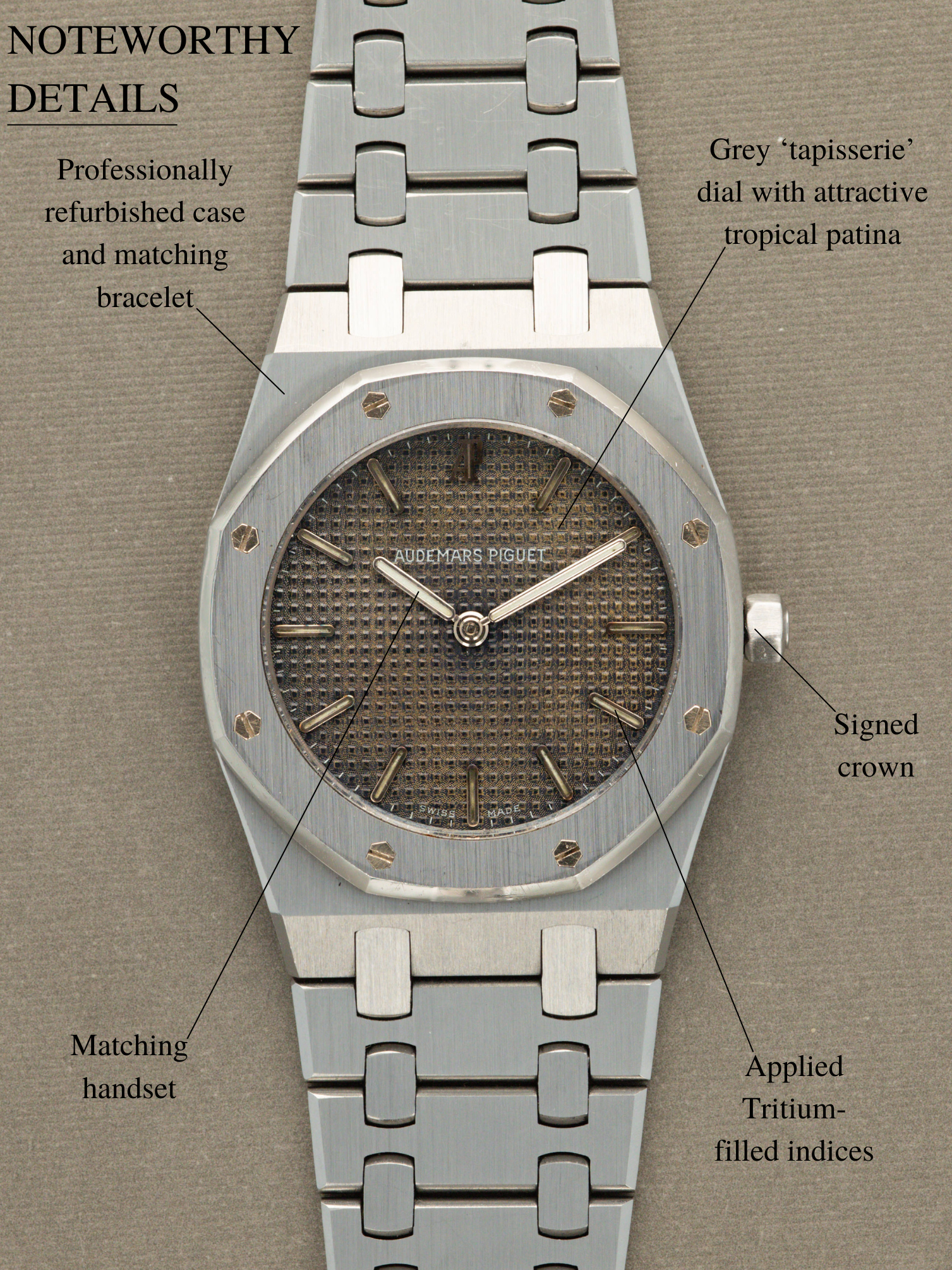 Audemars Piguet Royal Oak Ref. 56143ST - Quartz 33mm 'Tropical' Dial