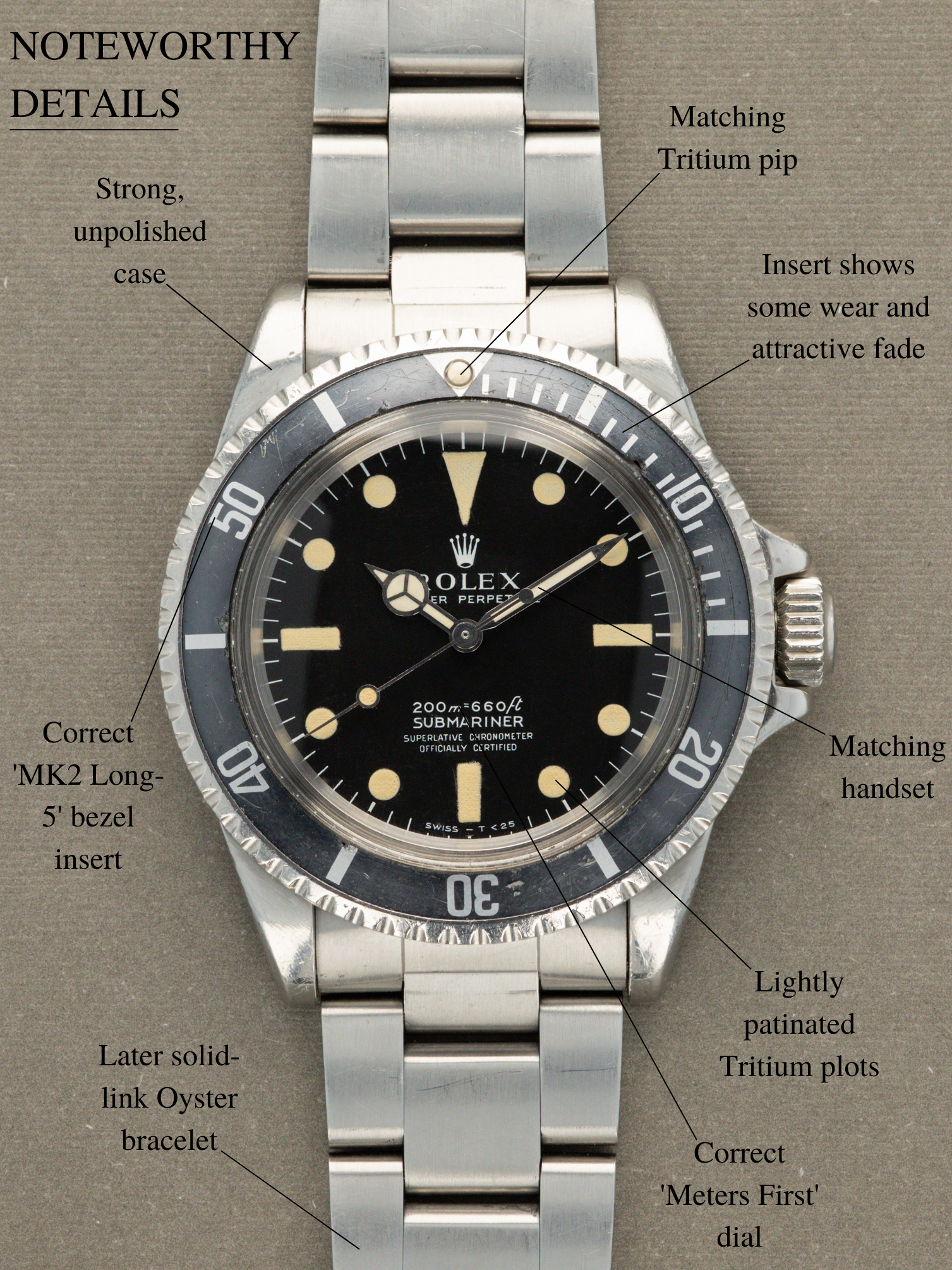 Rolex Submariner Ref. 5512 - 'Meters First' Matte Dial Unpolished