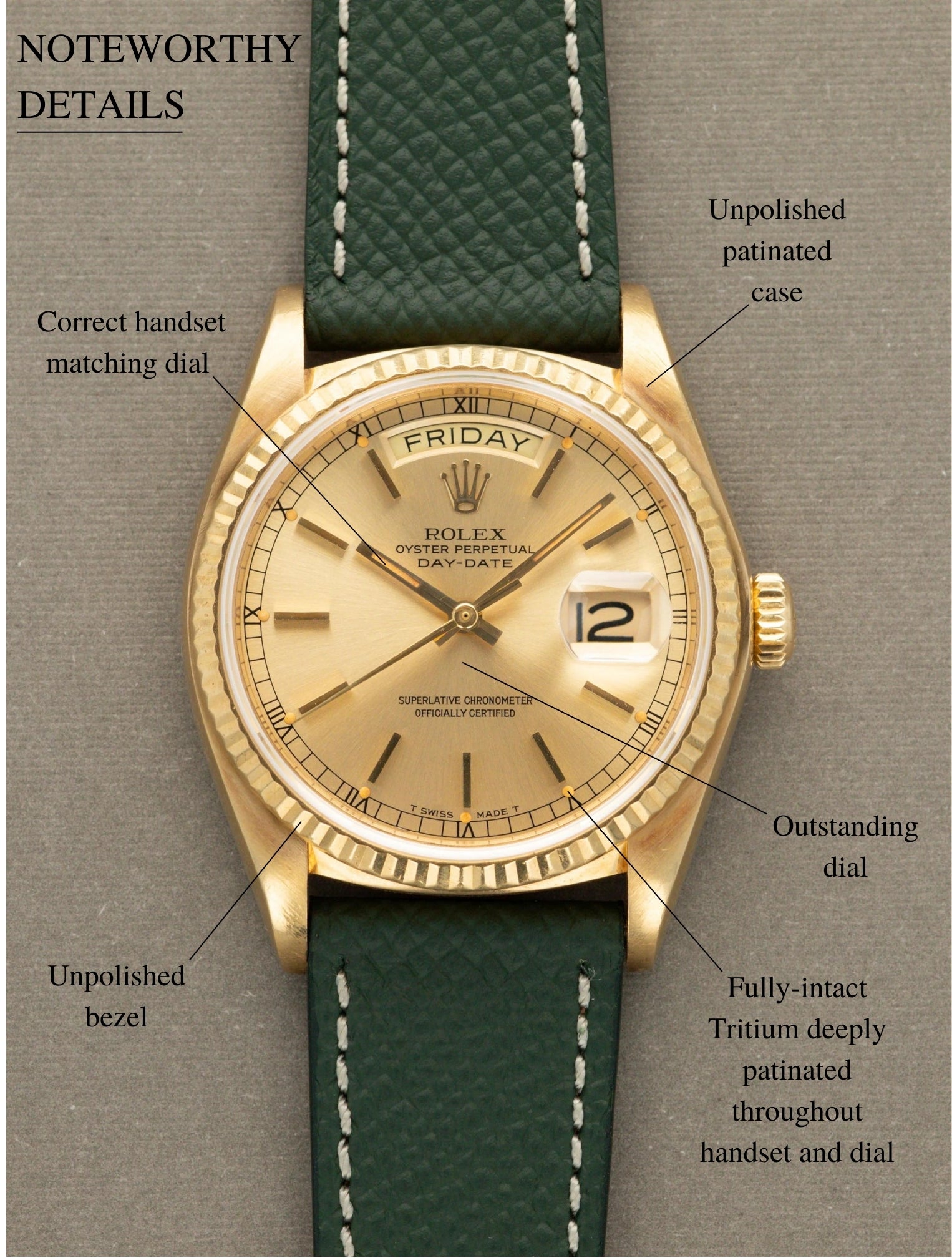 Rolex Day-Date Ref. 18038 - 'Texas Timex' Unpolished