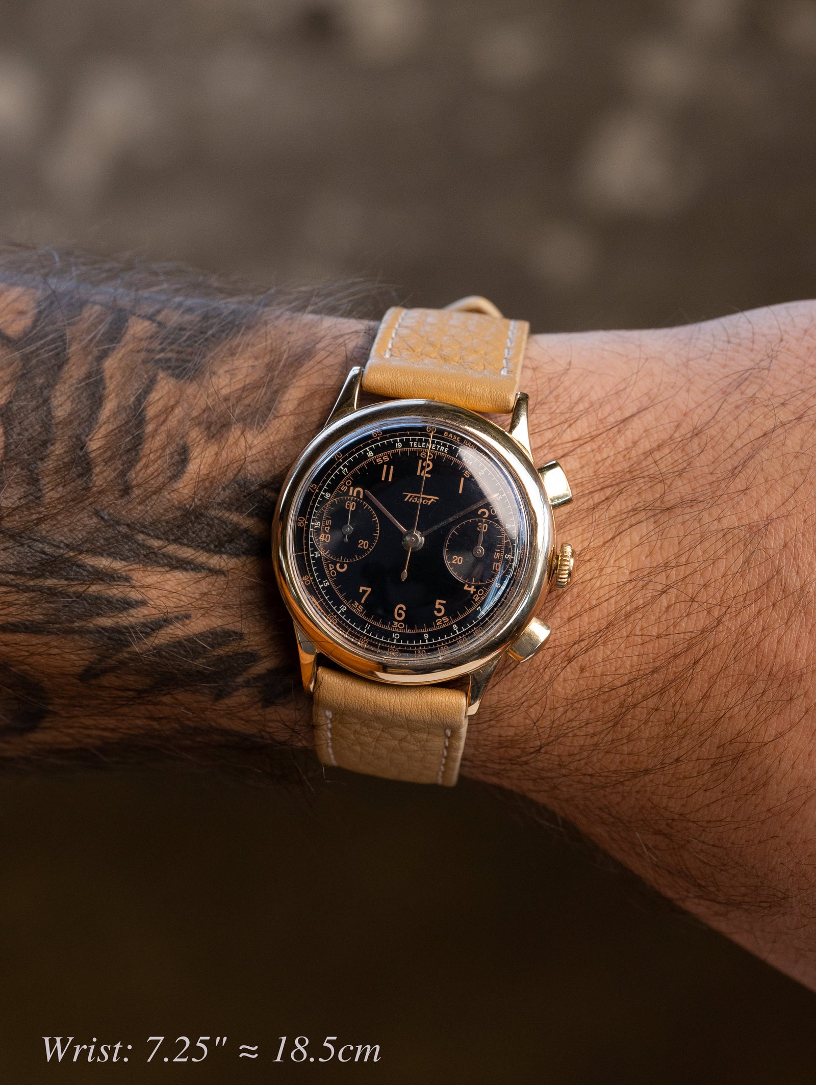 Tissot 15TL Rose Gold Chronograph - Black 'Gilt' Multi-Scale' Dial
