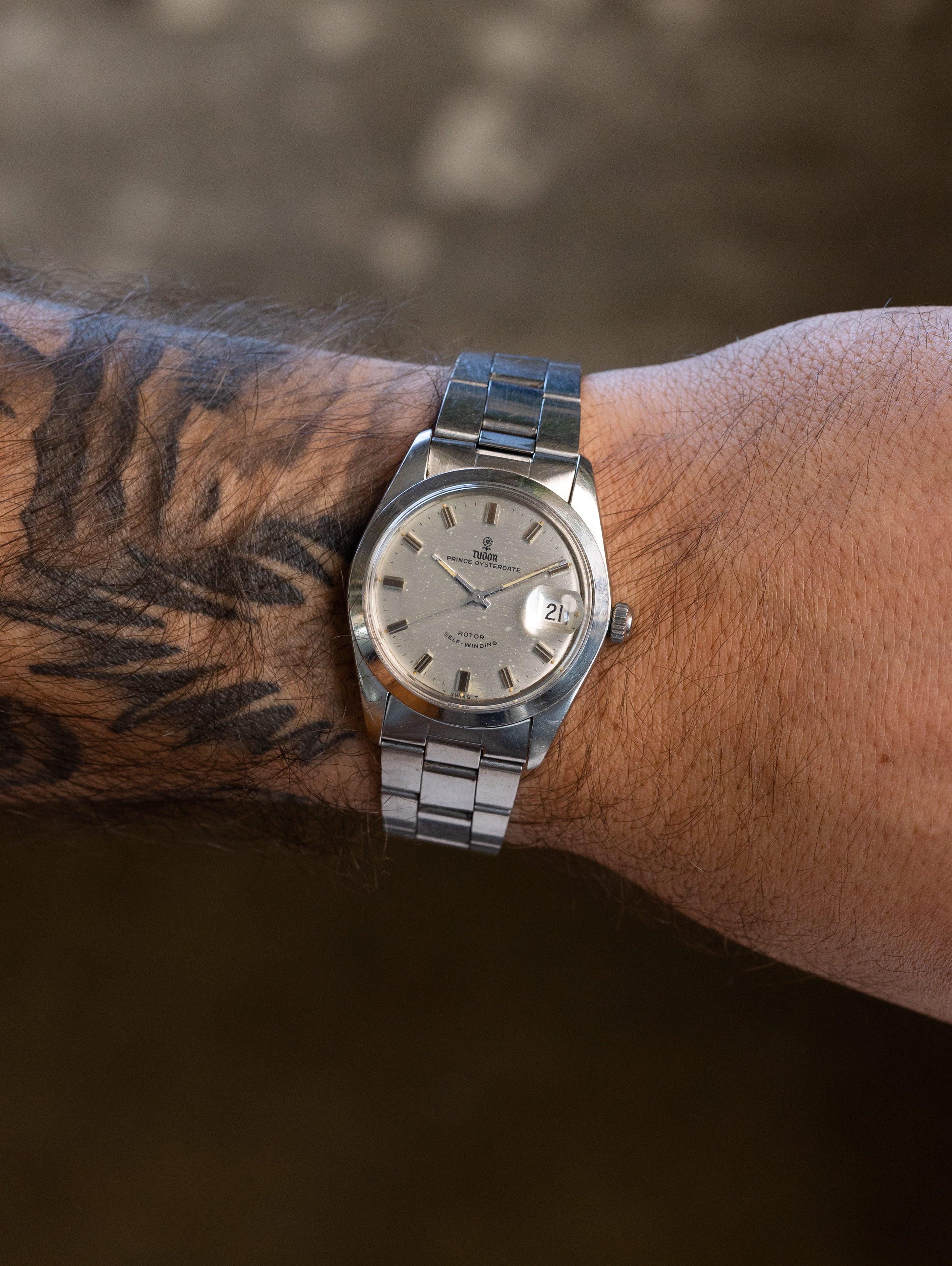 Tudor Prince Oysterdate Ref. 7996/0 - 'Brushed' Silver 'Rose' Dial