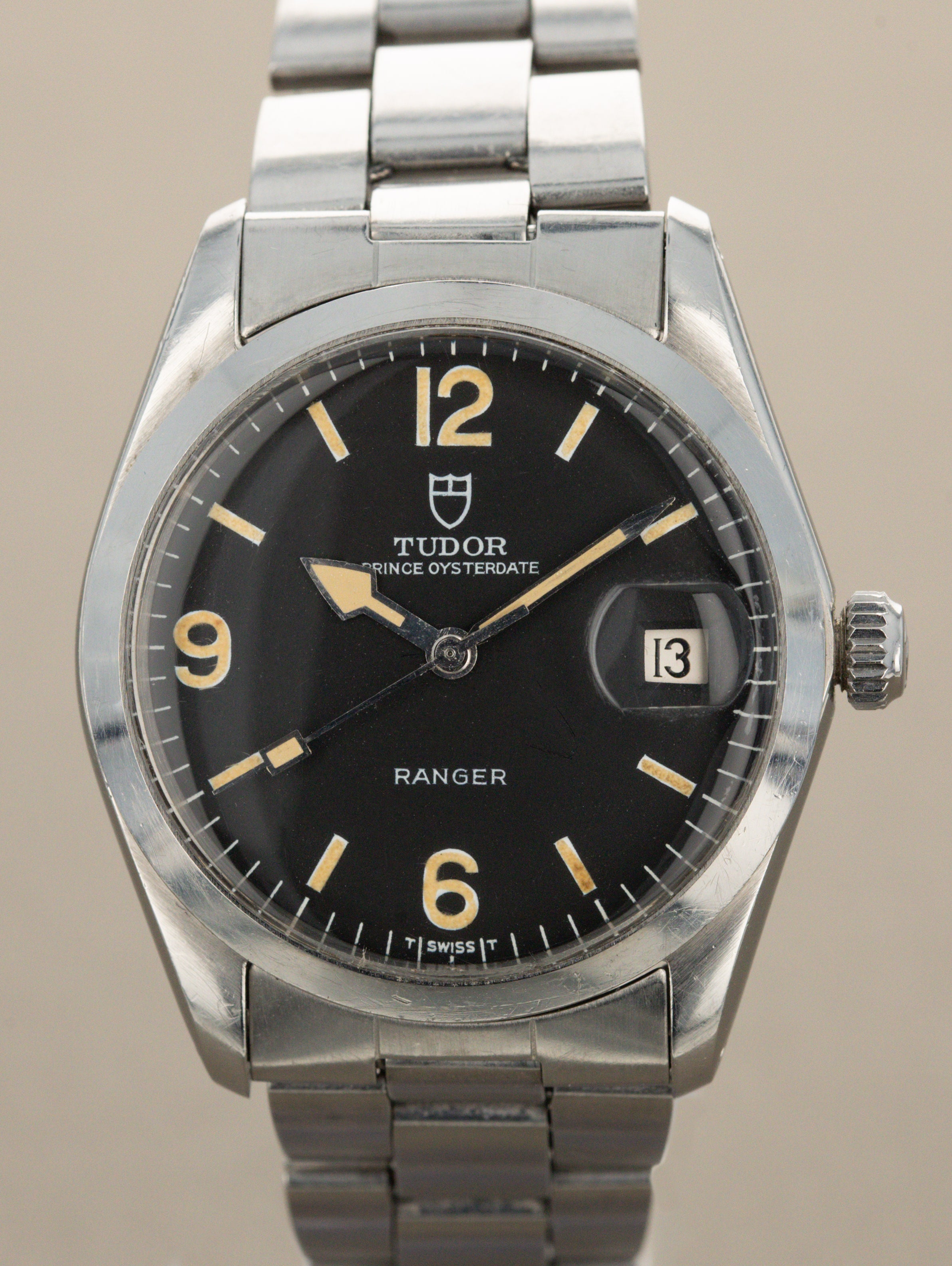Tudor Ranger Date Ref. 7966/0 - Matte Black Dial w/ 'Roulette' Date Unpolished
