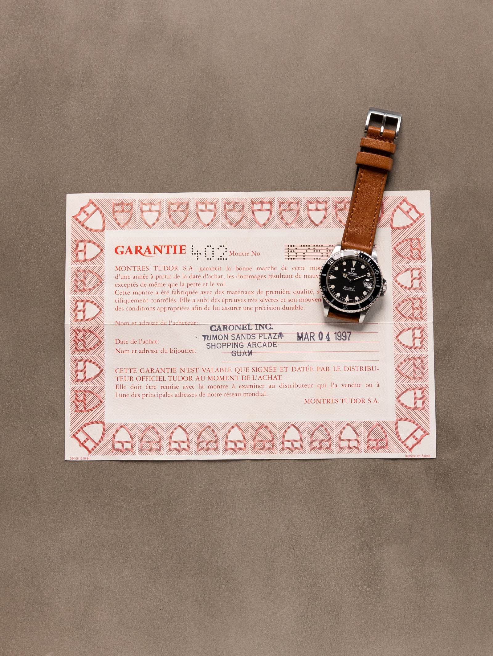 Tudor Submariner Date Ref. 75190 36mm - 'Midsize' w/ Caseback Sticker & Papers