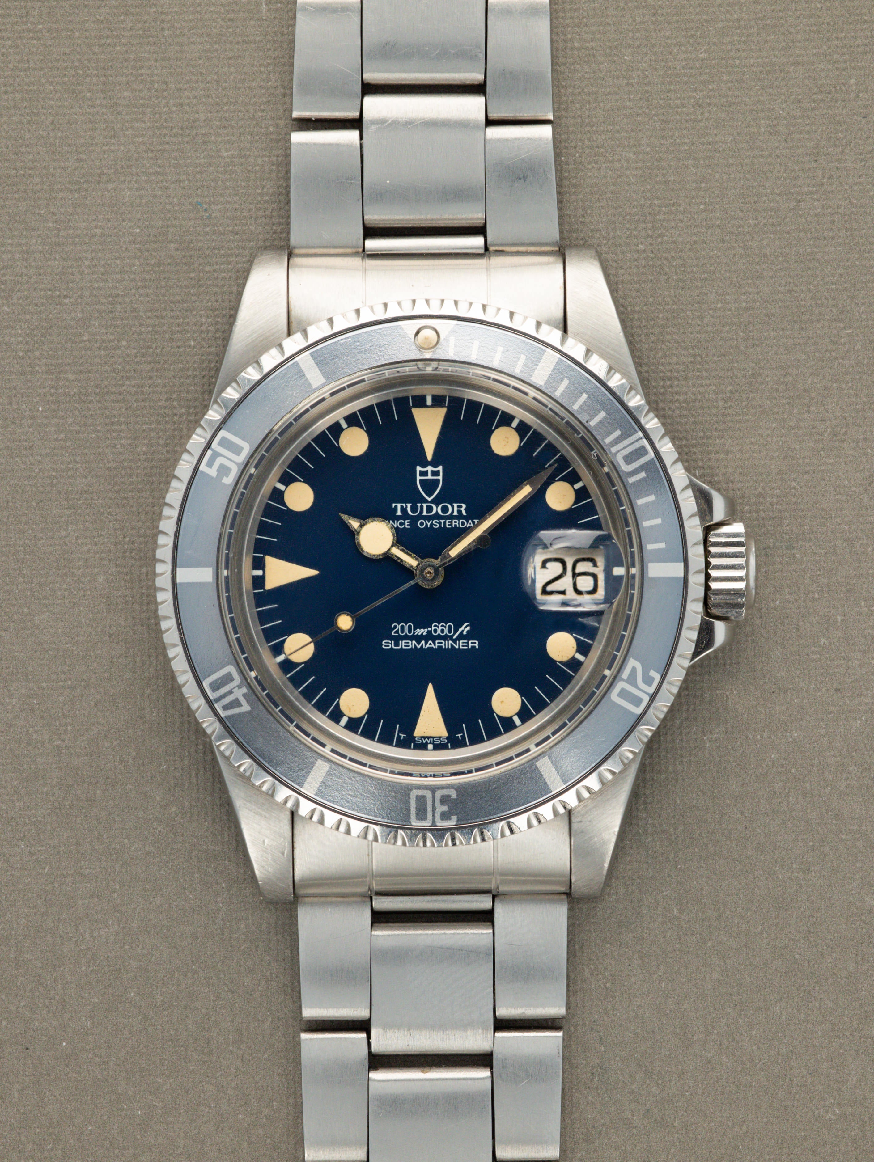 Tudor Submariner Date Ref. 76100 'Lollipop' - Blue Dial W/ Box & Papers