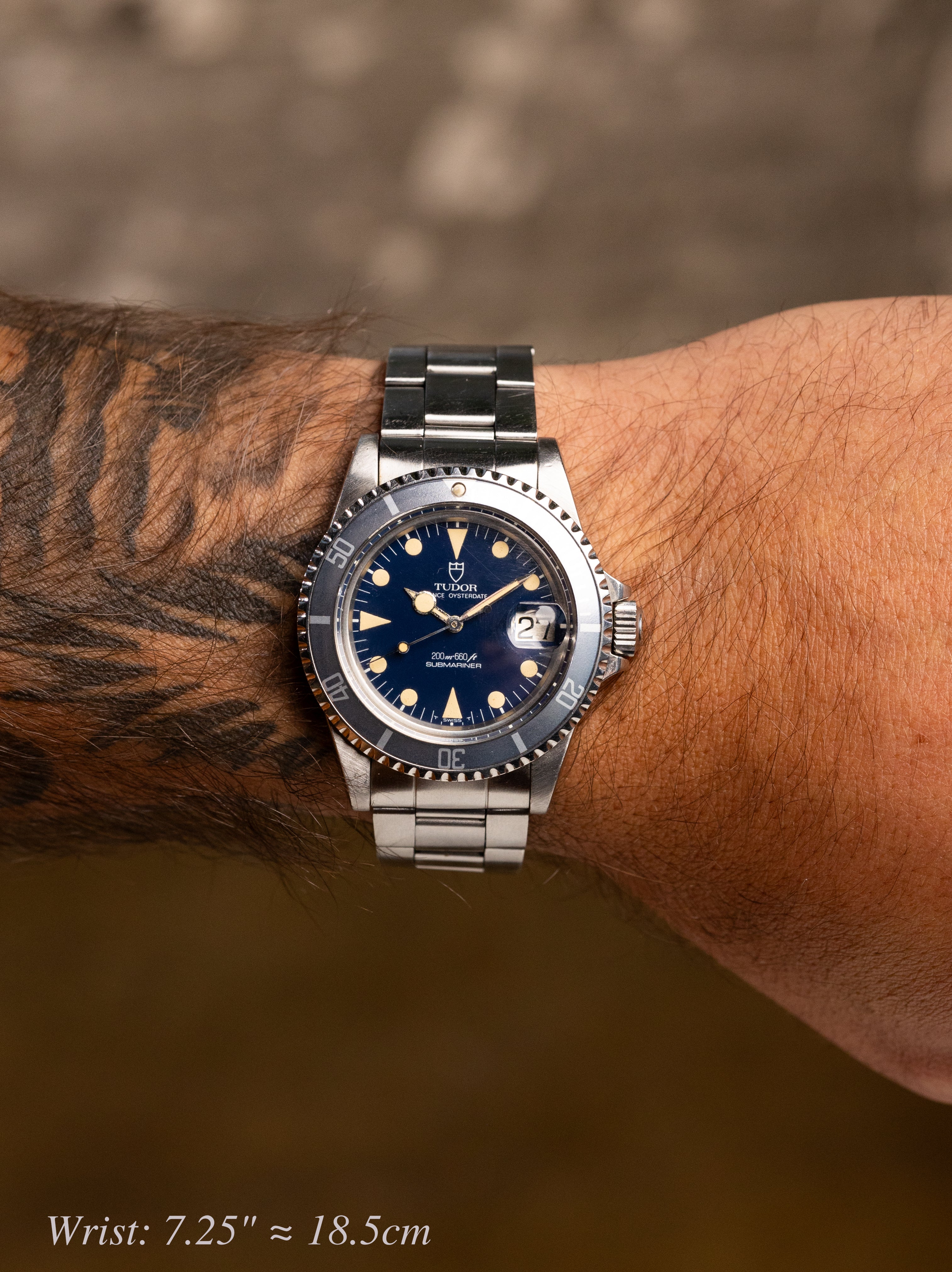 Tudor Submariner Date Ref. 76100 'Lollipop' - Blue Dial W/ Box & Papers