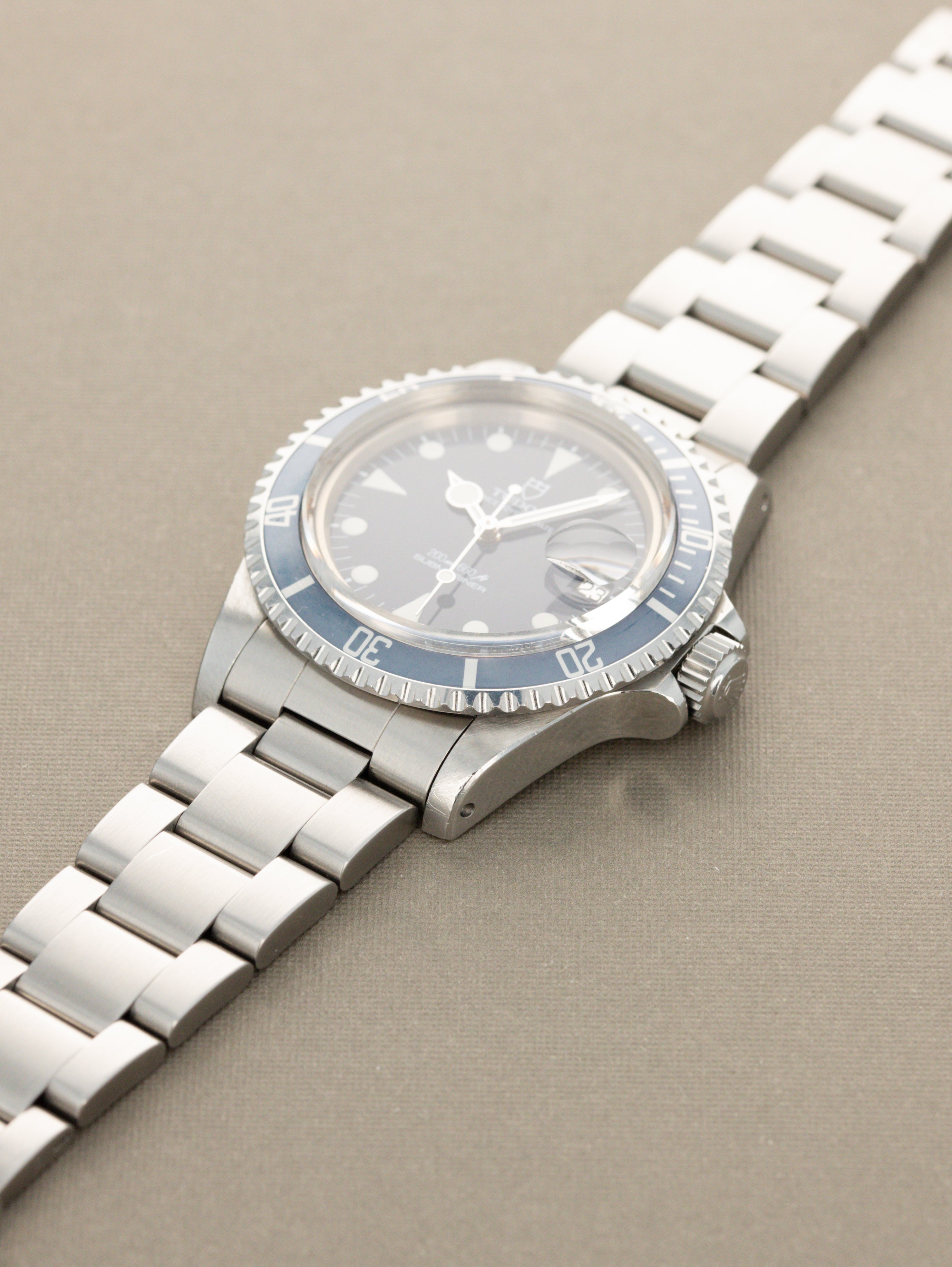 Tudor Submariner Date Ref. 76100 'Lollipop' - Blue Dial Unpolished W/ Box & Papers