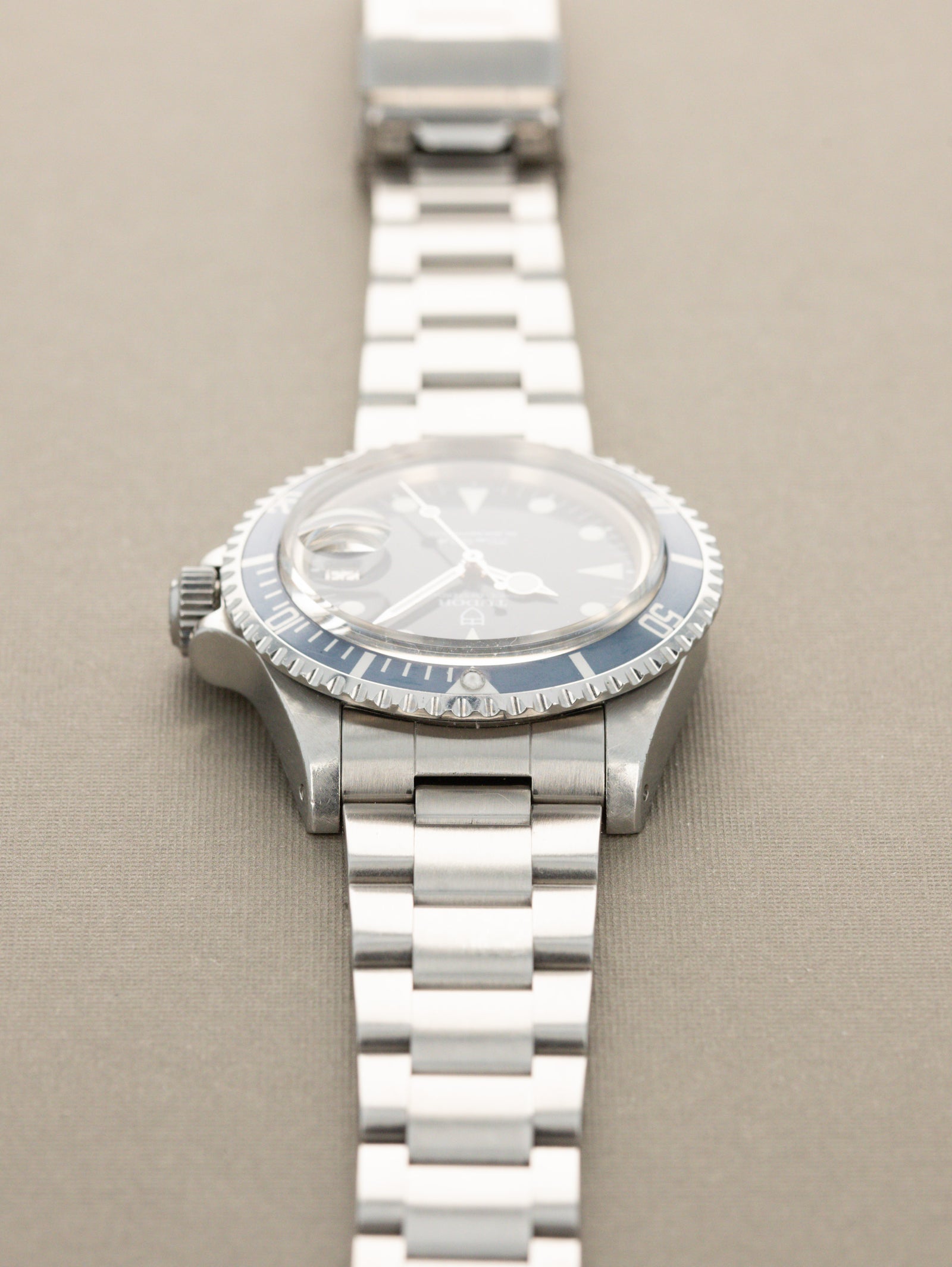 Tudor Submariner Date Ref. 76100 'Lollipop' - Blue Dial Unpolished W/ Box & Papers