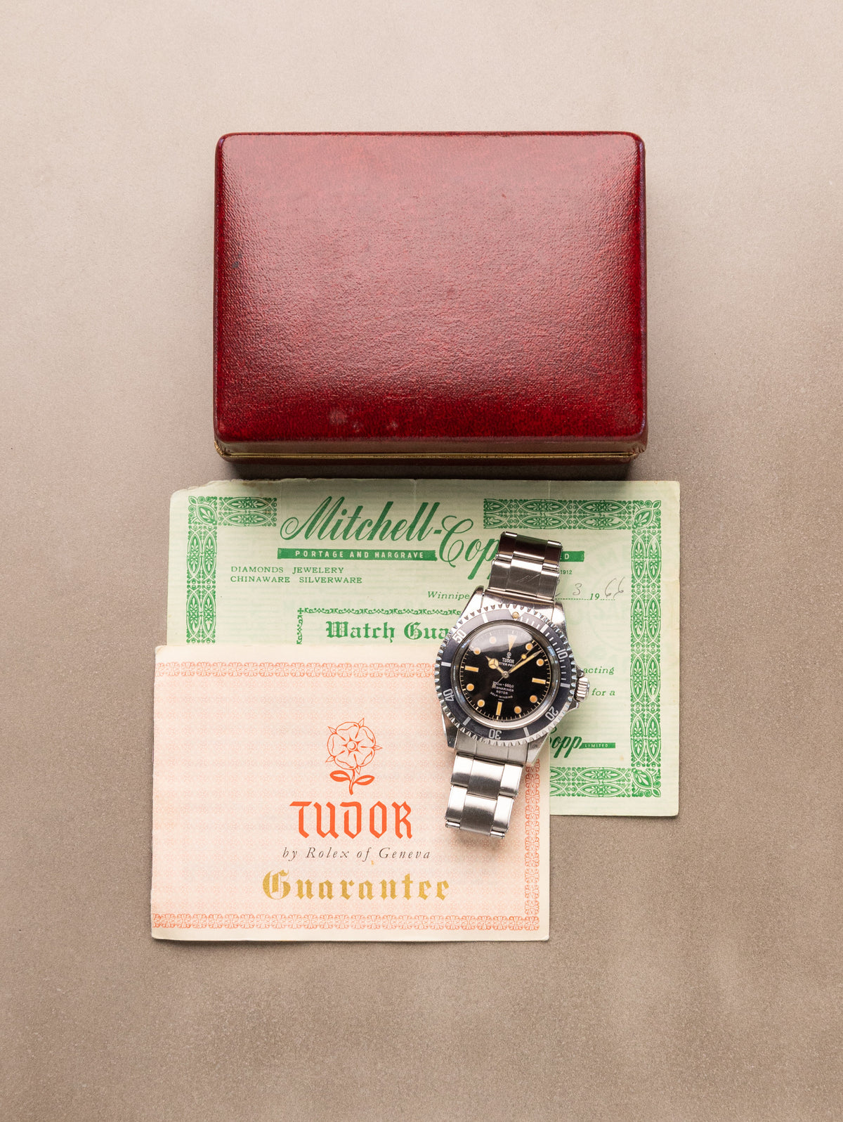 Tudor Submariner Ref. 7928 - Gilt 'Underline' Dial Unpolished W/ Box & Papers