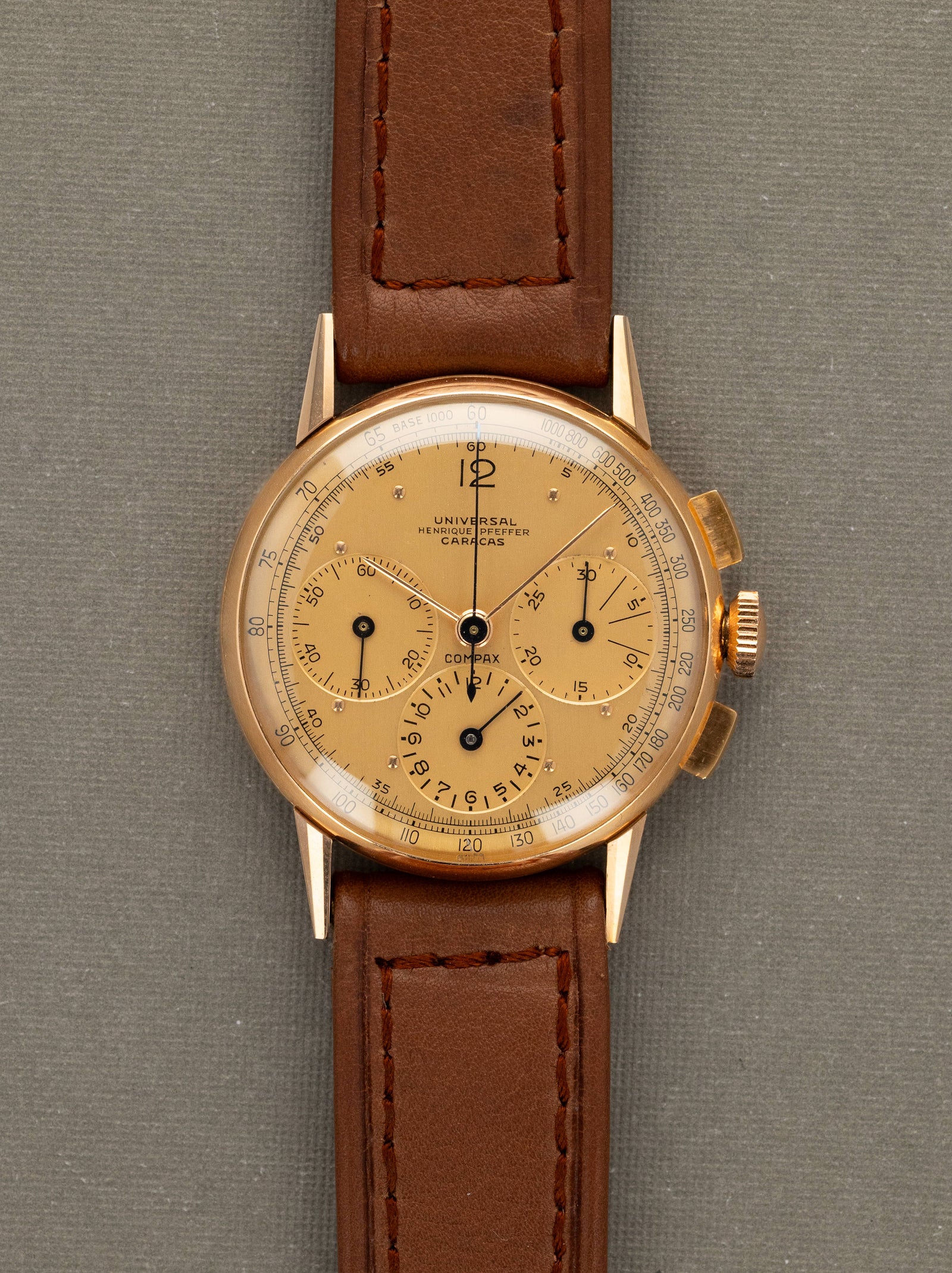 Universal Genève Compax Ref. 12236 - Retailed by Henrique Pfeffer, Caracas LNOS w/ Hangtag