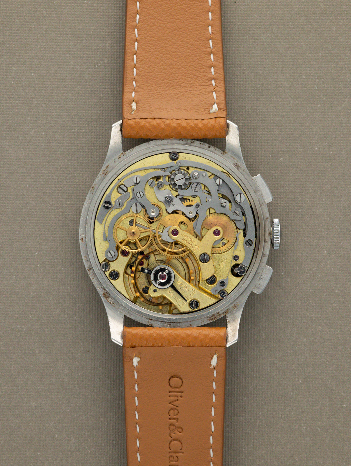Universal Genève Compur Ref. 22445 - Luminous Black Dial Unpolished