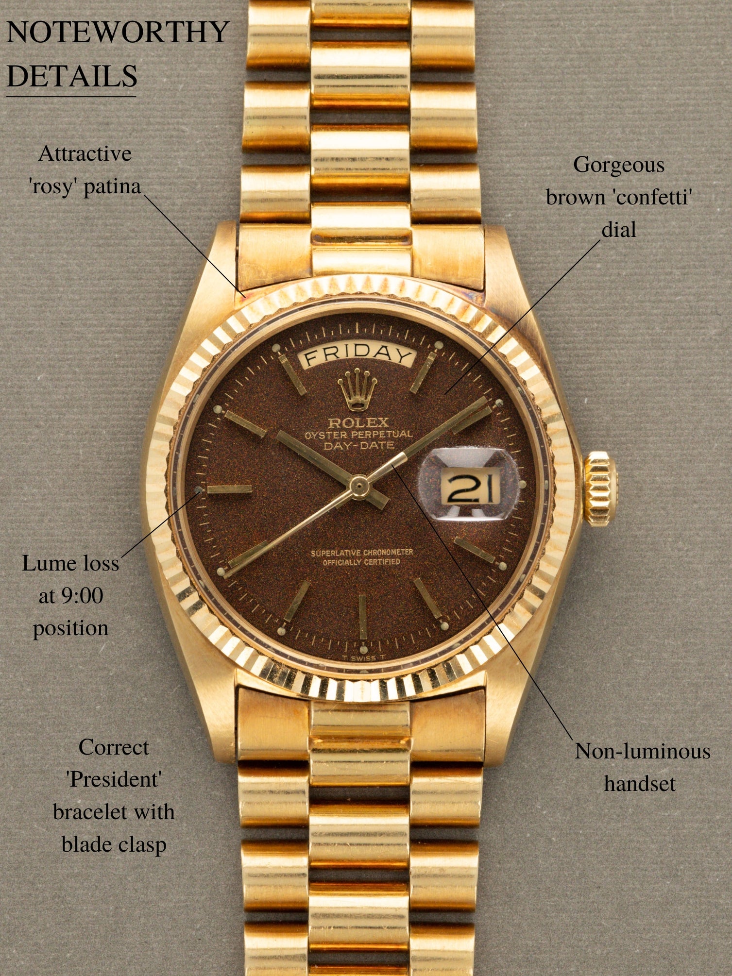 Rolex Day-Date Ref. 1803 - Brown 'Confetti' Dial