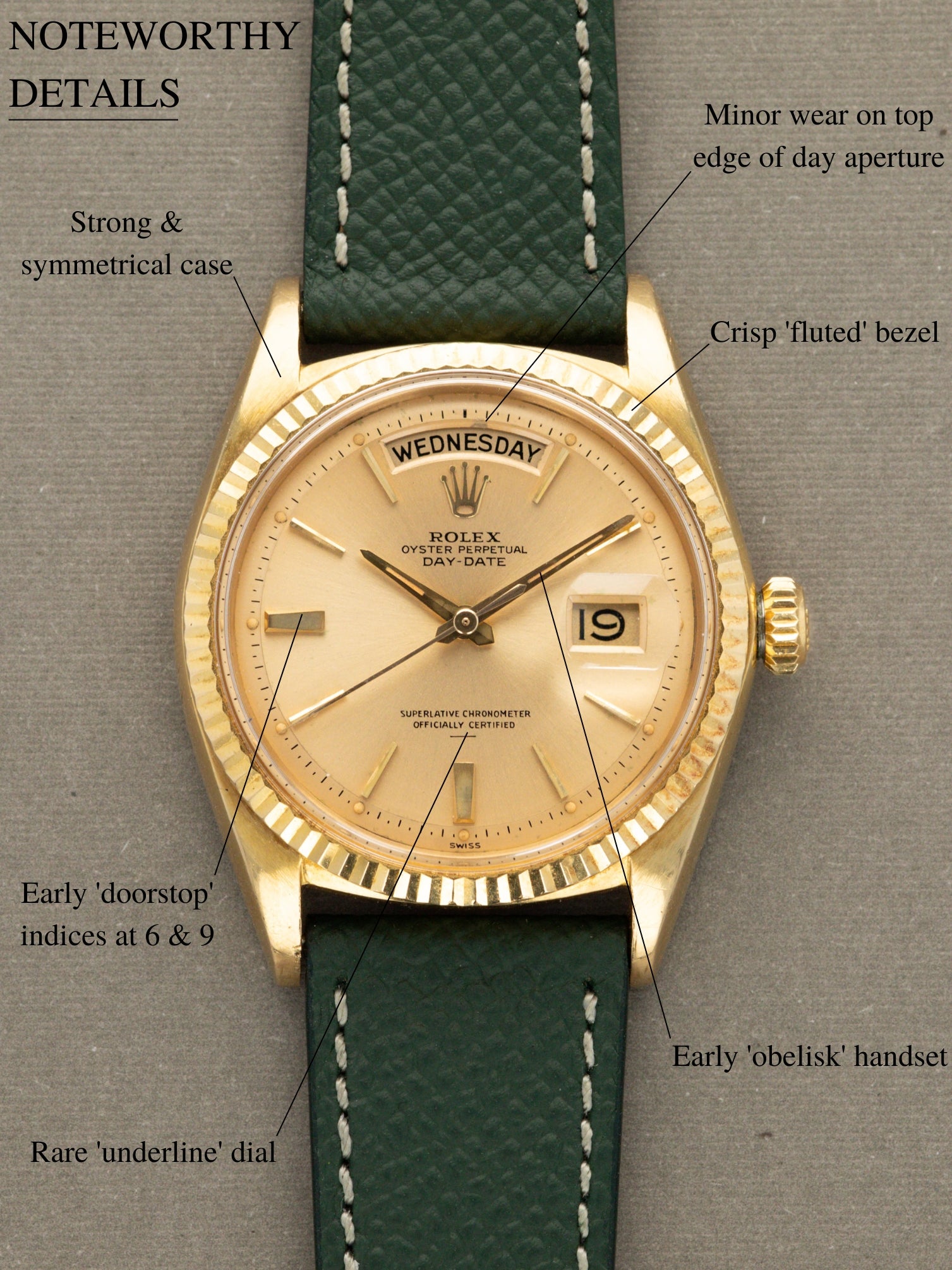 Rolex Day-Date Ref. 1803 - 'Doorstop Underline' Dial