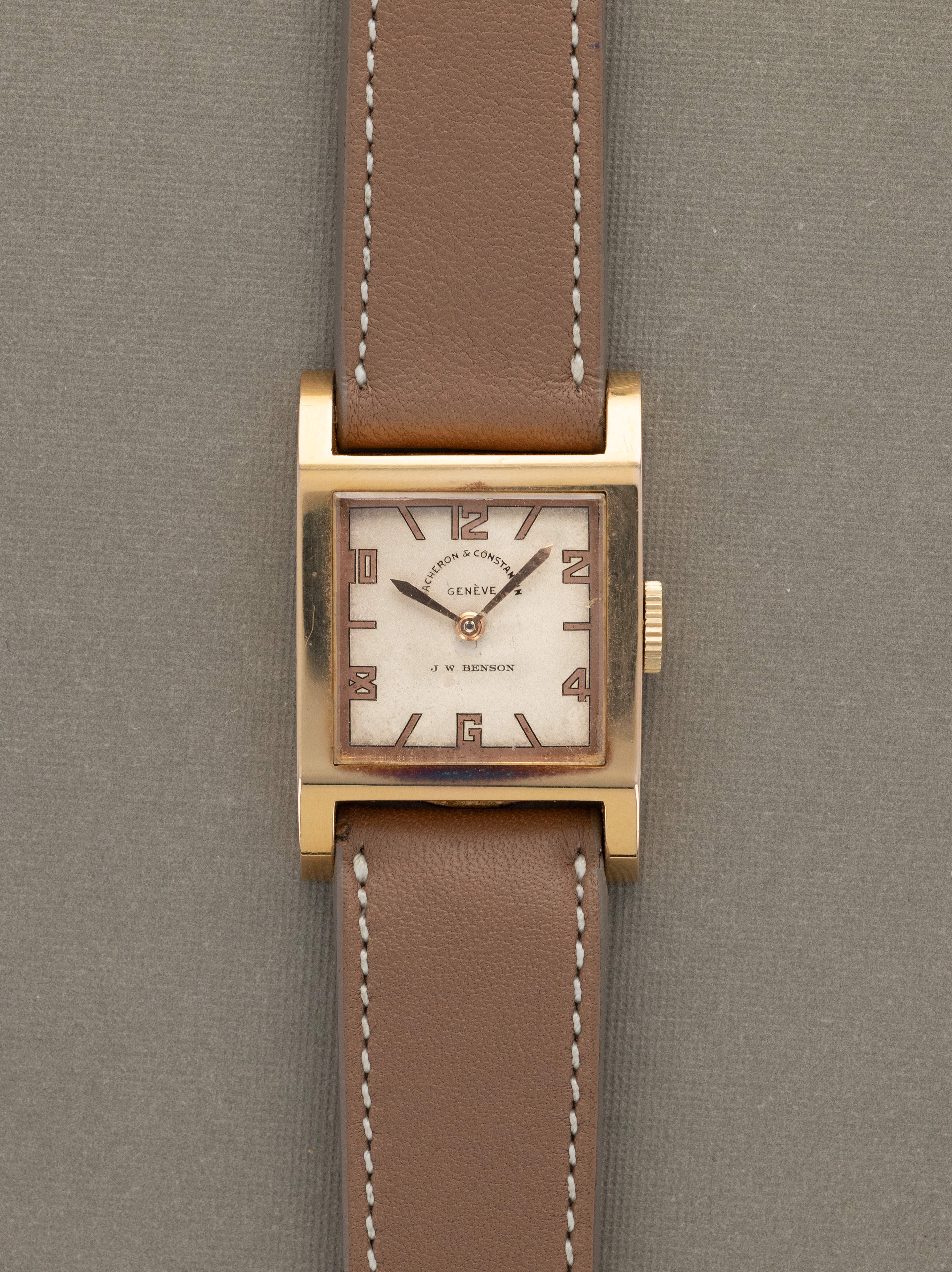 Vacheron Constantin Rose Gold 'Tank' - Silver 'J.W. Benson' Dial