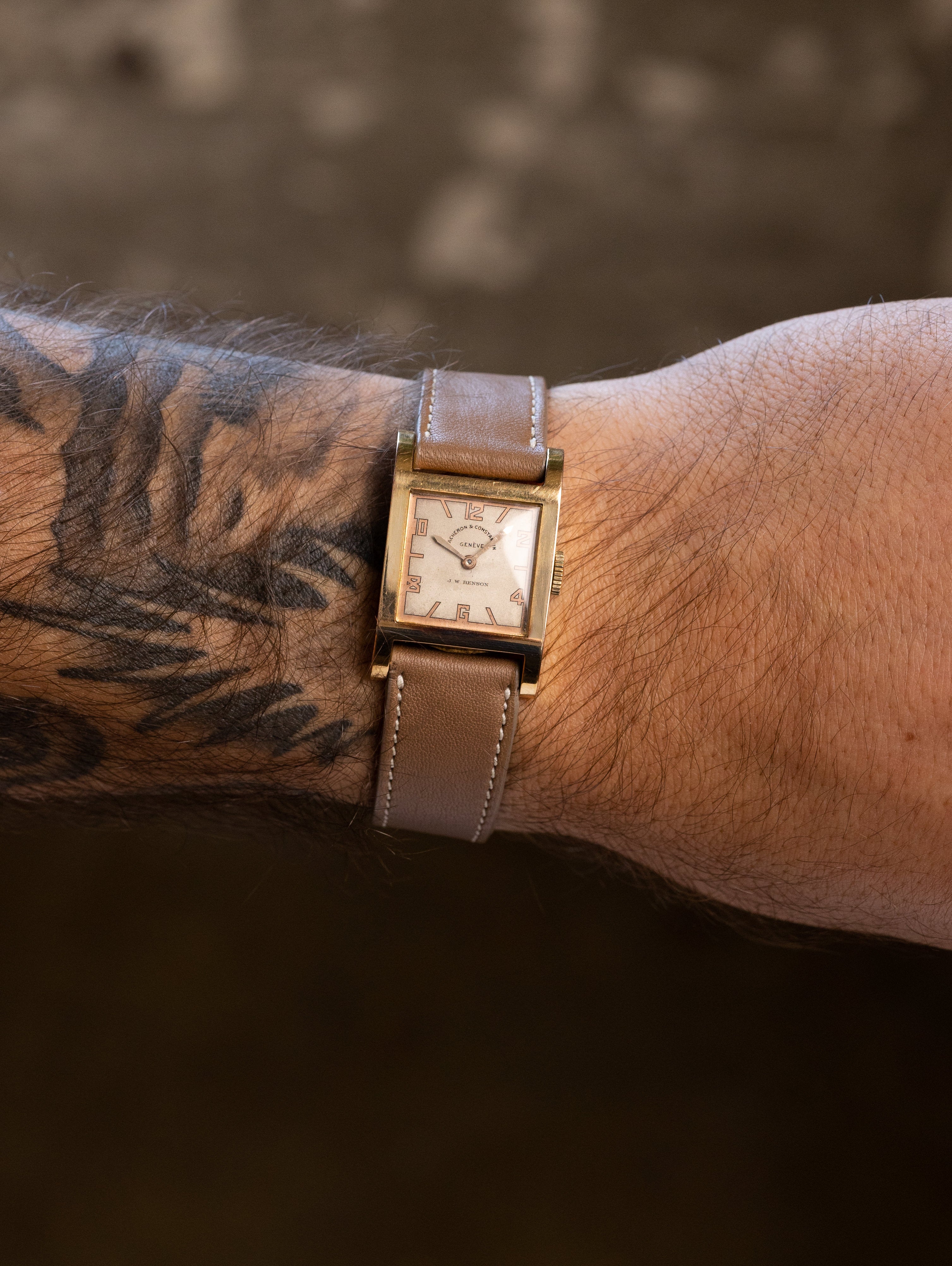 Vacheron Constantin Rose Gold 'Tank' - Silver 'J.W. Benson' Dial