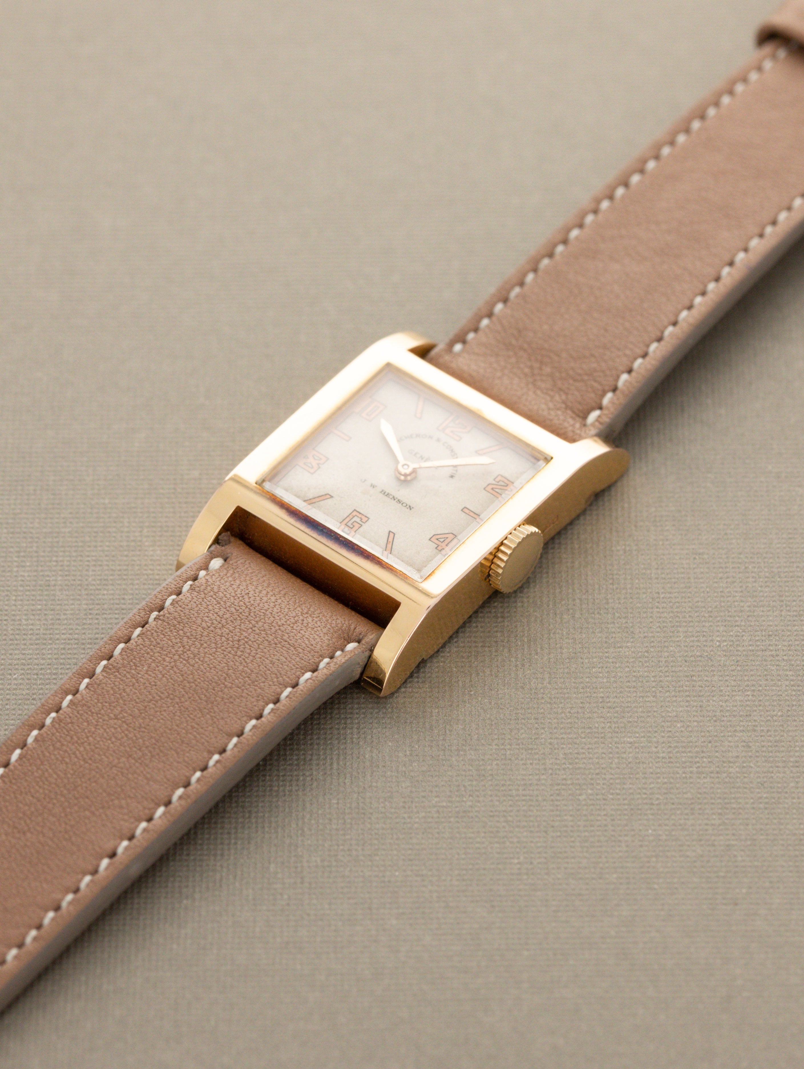 Vacheron Constantin Rose Gold 'Tank' - Silver 'J.W. Benson' Dial