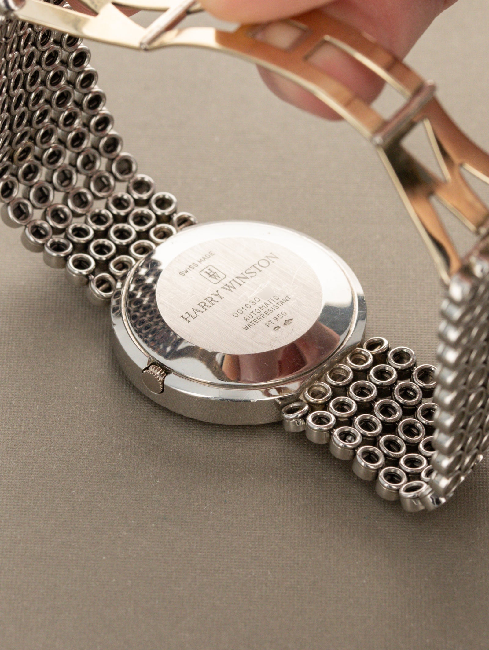 Harry Winston Premier Day-Date Platinum - 'Brushed' Silver Dial Unpolished
