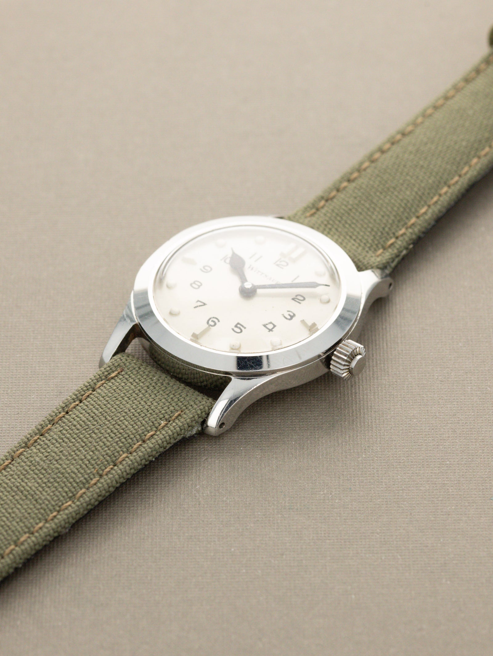 Wittnauer 'Braille' Watch - Satin Silver 'Touchable' Dial Unpolished