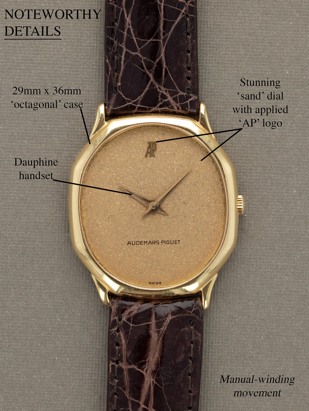Audemars Piguet 'Octagonal' Dress Watch - 'Sand' Dial