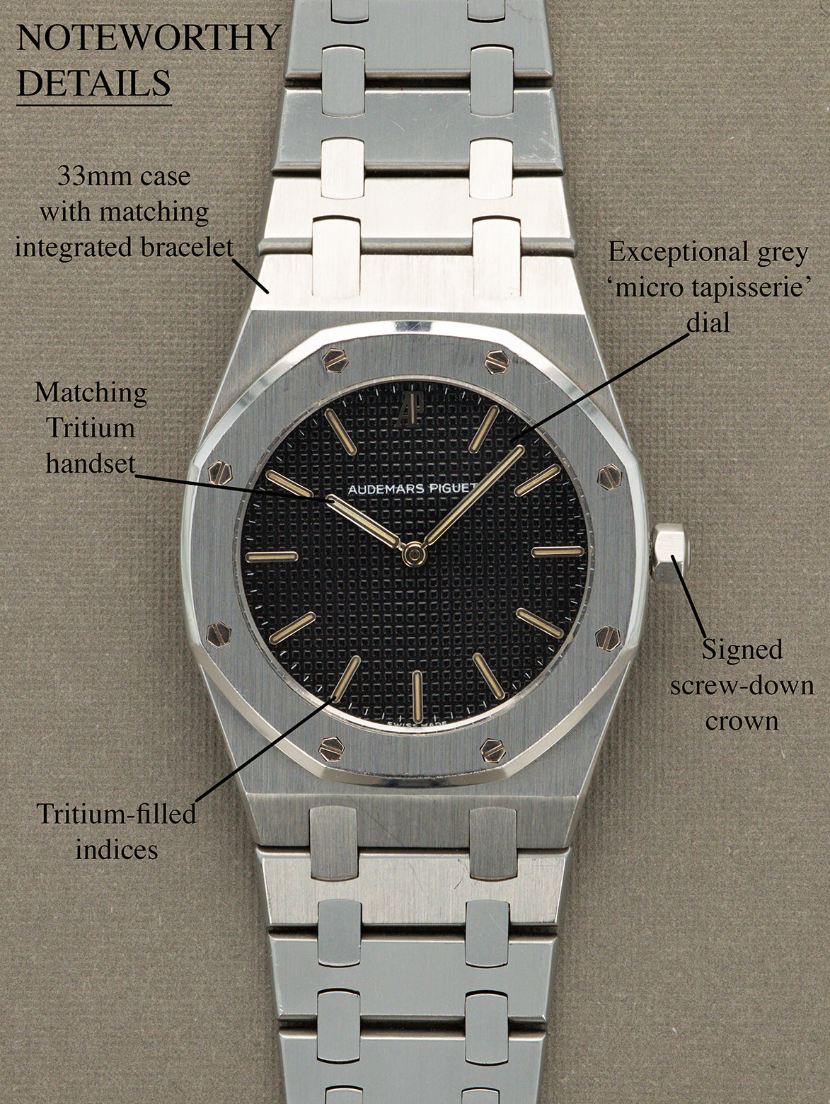 Audemars Piguet Royal Oak Ref. 56303ST - Grey 'Micro-Tapisserie' Dial Unpolished