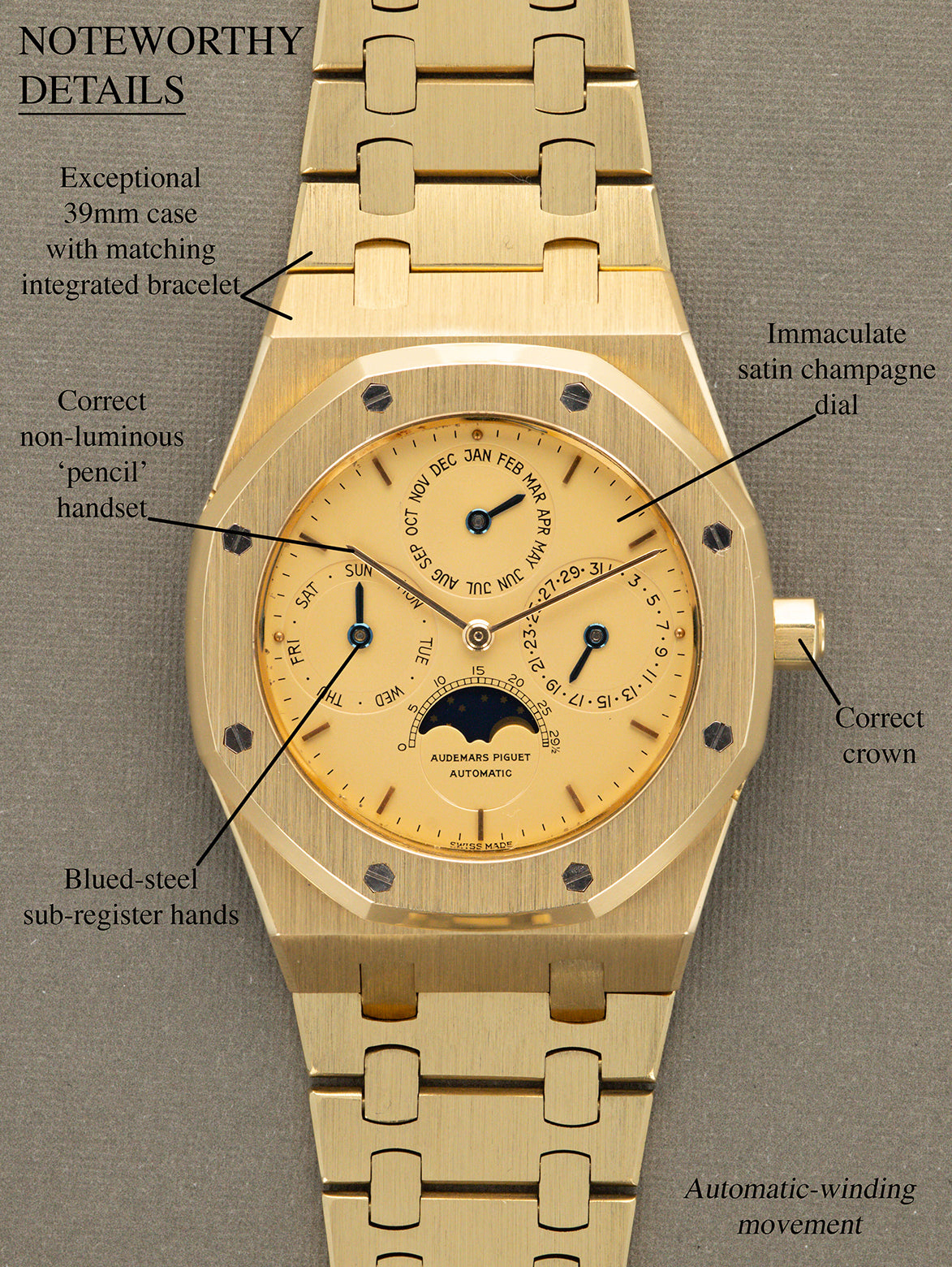 Audemars Piguet Royal Oak Perpetual Calendar Ref. 25654BA - Satin Champagne Dial