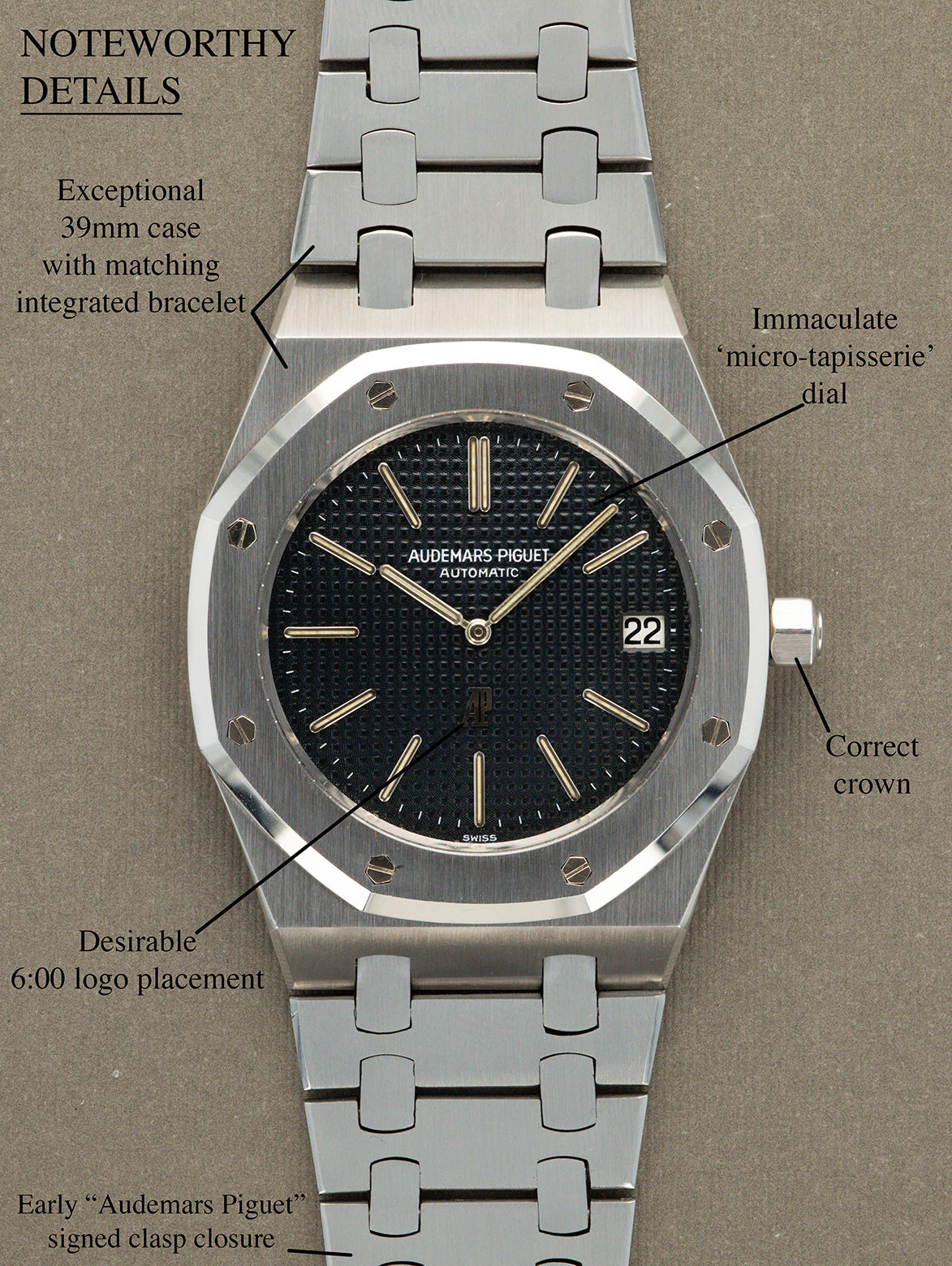 Audemars Piguet Royal Oak Ref. 5402ST - 'Jumbo A-Series' w/ 'Logo at 6' Dial