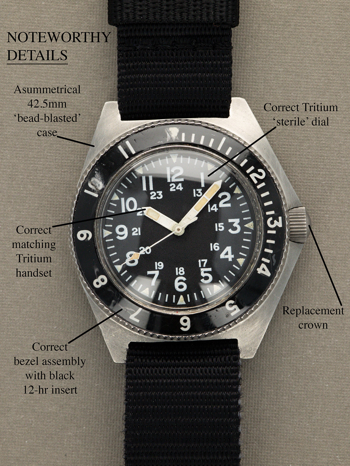 Benrus Type II Class A - 'Sterile' Dial Military Issued