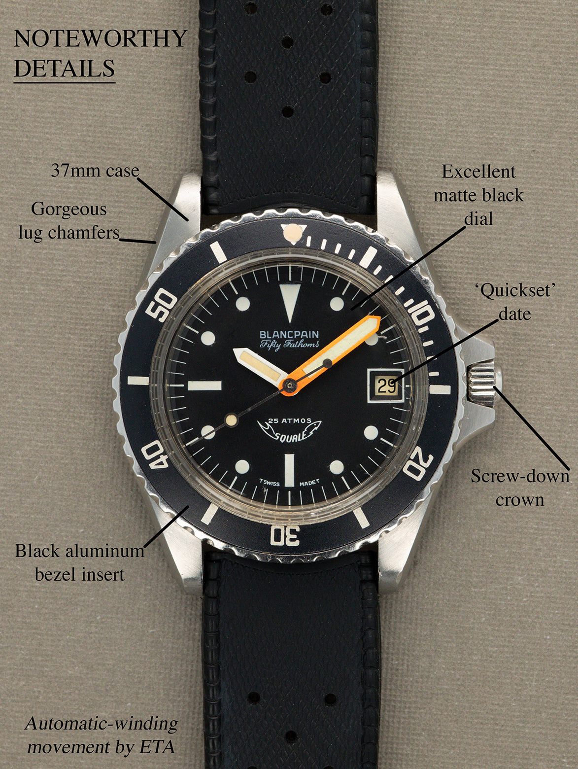 Blancpain Fifty Fathoms x Squale Ref. Y.1545 - Unpolished