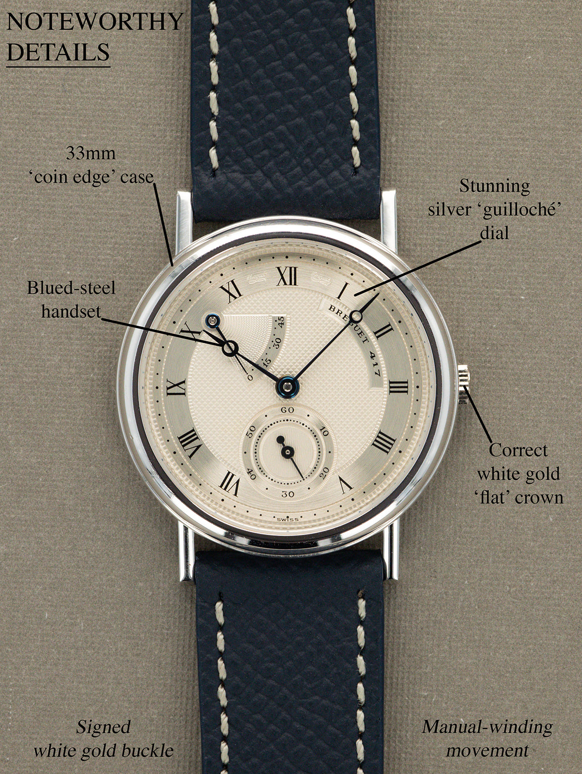 Breguet Classique Ref. 3360BB - Silver 'Guilloché' Dial Unpolished