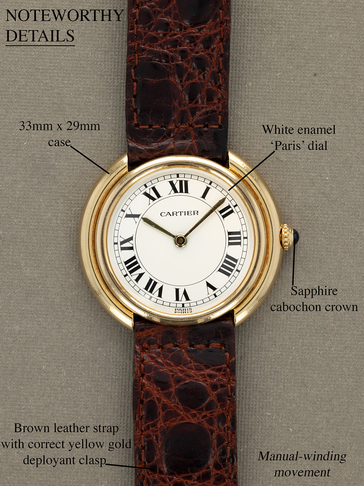 Cartier Vendome Ref. 78090 - White 'Paris' Dial Unpolished