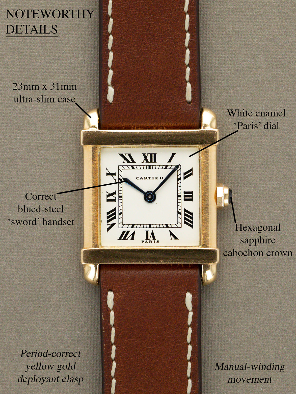 Cartier Tank Chinois 'Extra Plate' - White Enamel 'Paris' Dial