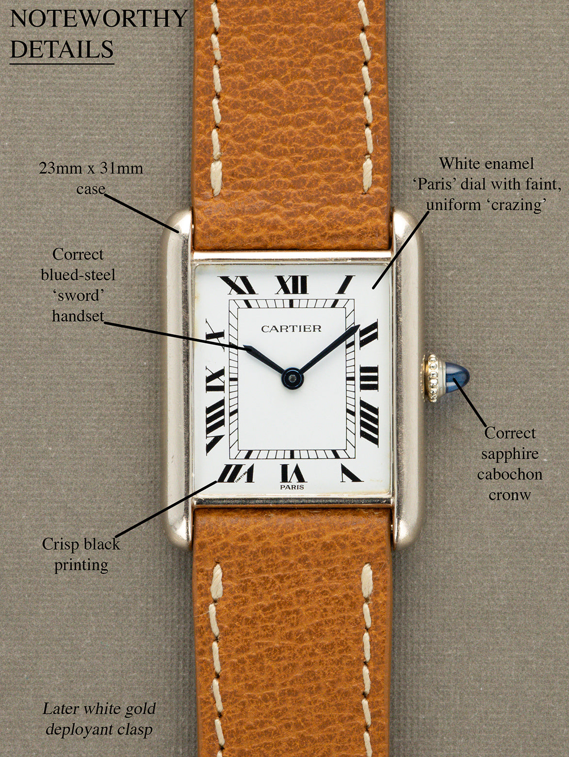 Cartier Tank Louis Ref. 78086 - White Gold 'Paris' Dial