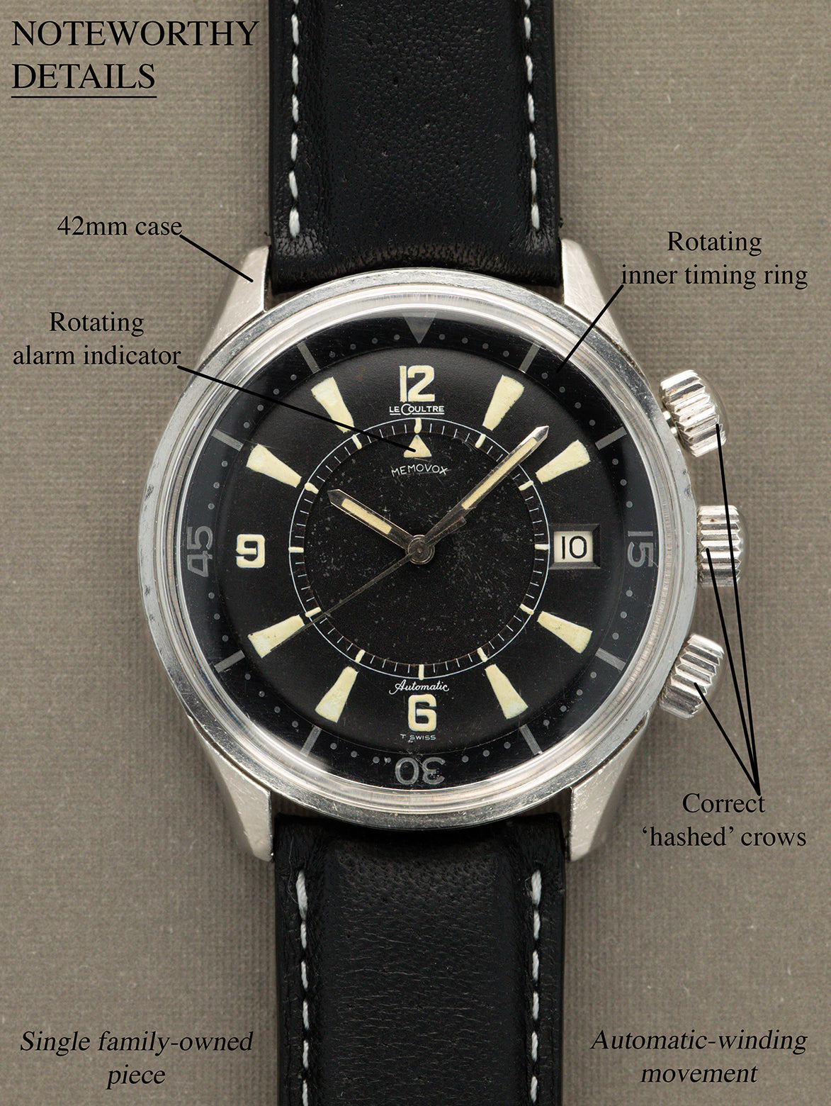 Jaeger-LeCoultre Polaris Memovox Ref. E859 - Single Family Owned