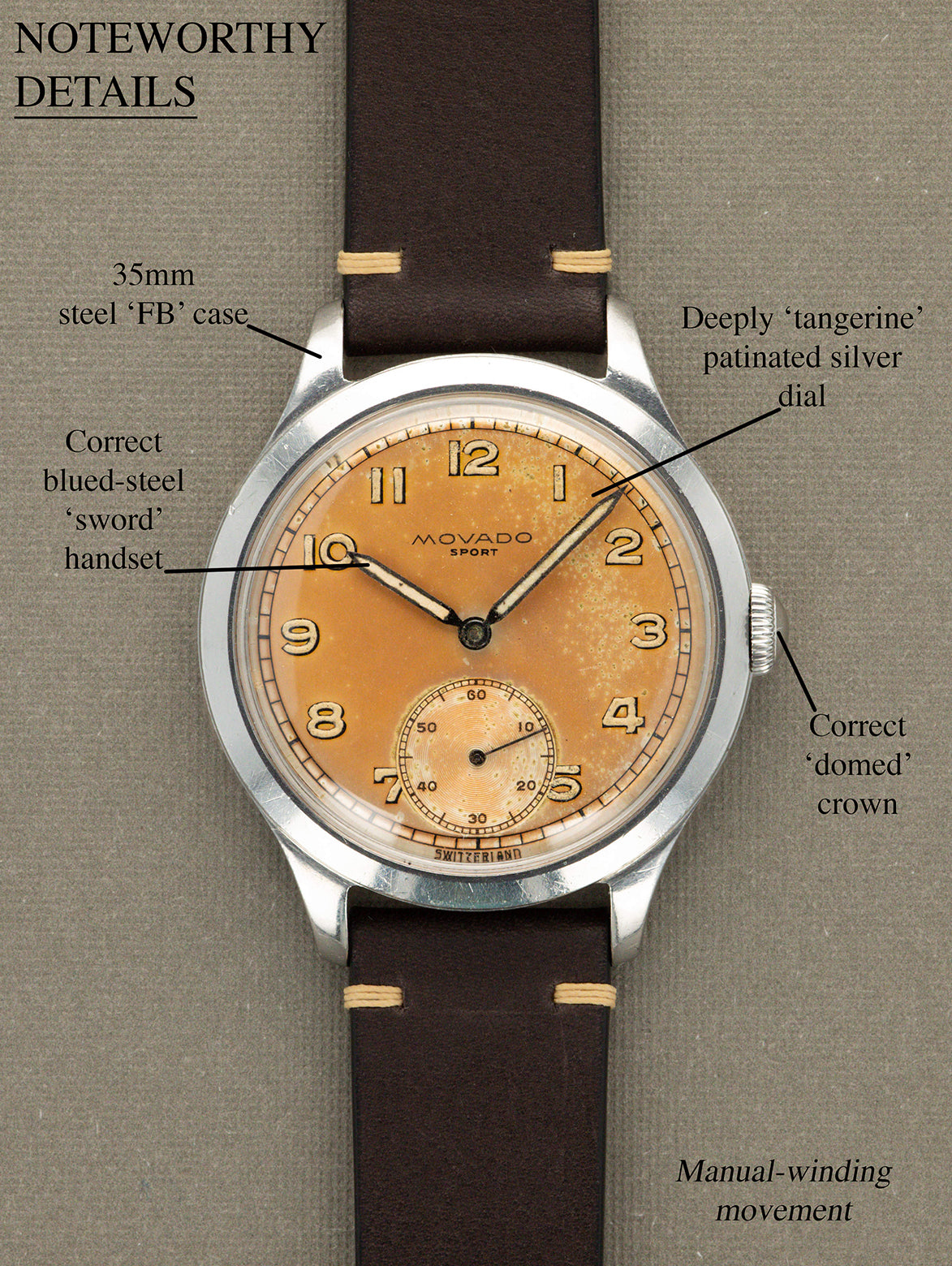 Movado Sport Ref. 18136 - Orange 'Tangerine' Tropical Dial