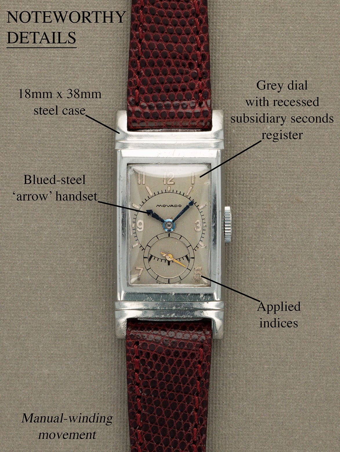 Movado Novoplan Ref. 12205 - Grey 'Fab Suisse' Dial