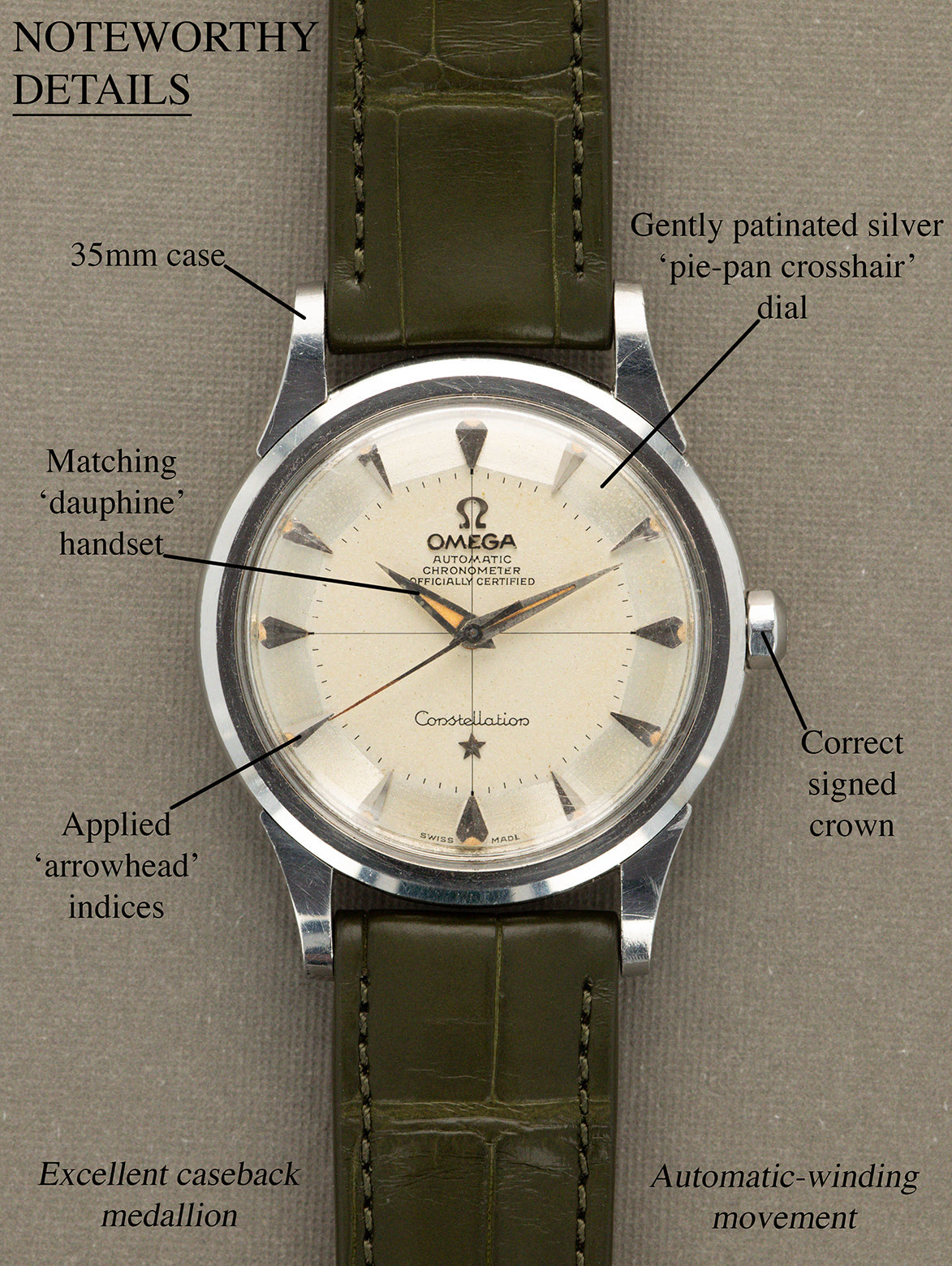 Omega Constellation Ref. 2852 16SC - Silver 'Pie Pan' Dial Unpolished