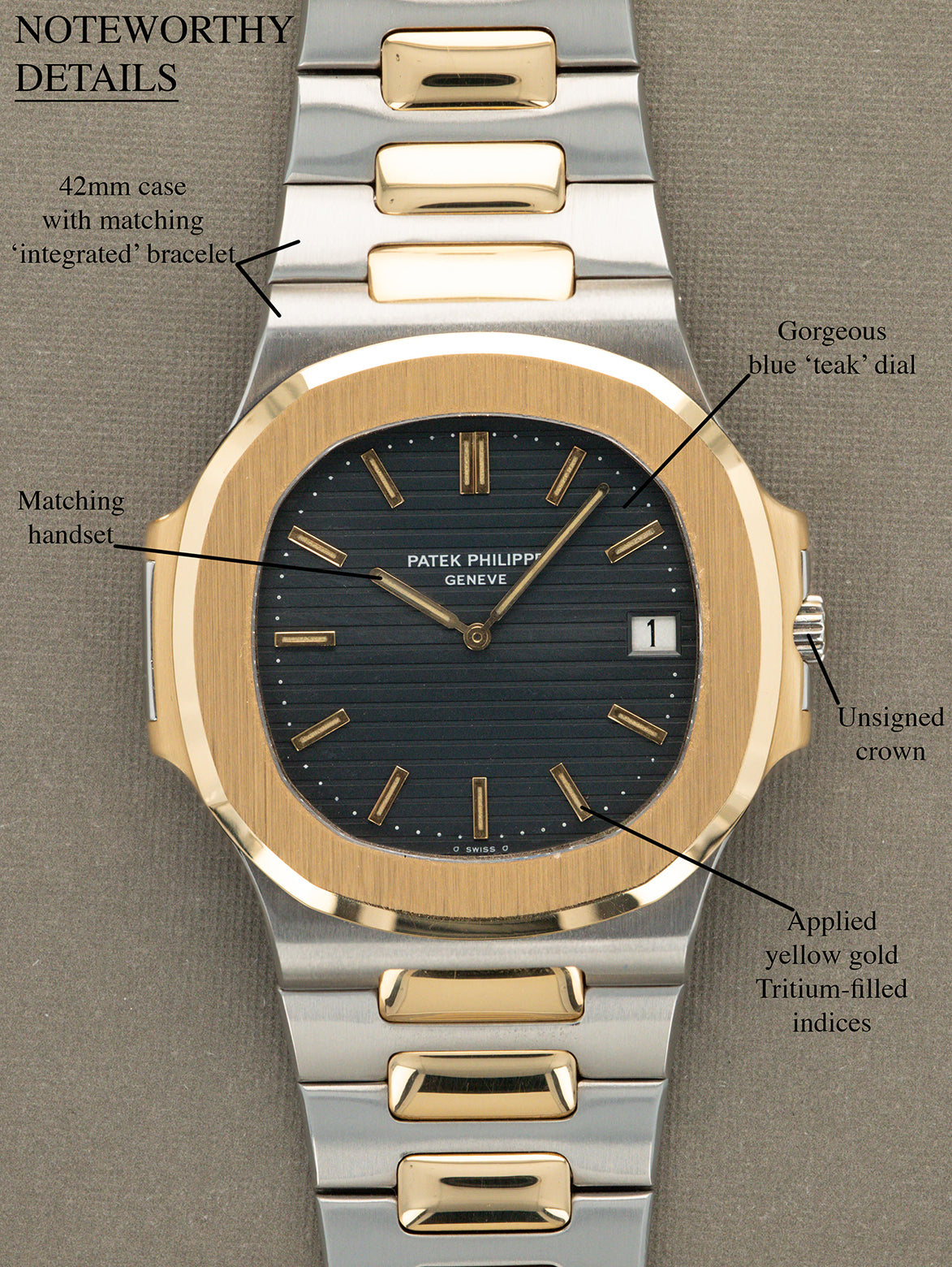 Patek Philippe Nautilus 'Jumbo' Ref. 3700/1AJ - Blue 'Teak' Dial