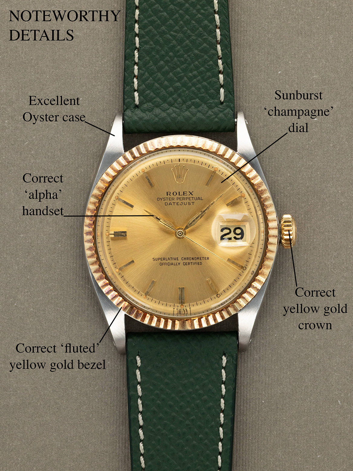 Rolex Datejust Ref. 1601/3 'Two-Tone' - Sunburst 'Champagne' Dial