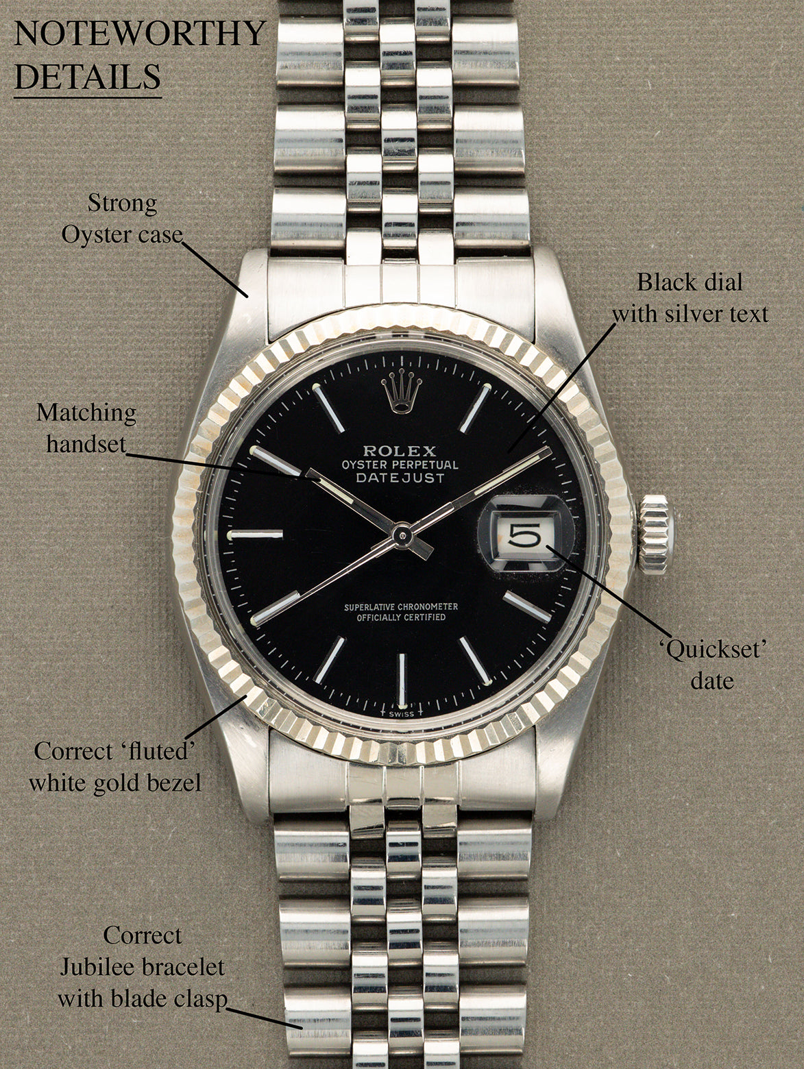 Rolex Datejust Ref. 16014 - Black Dial