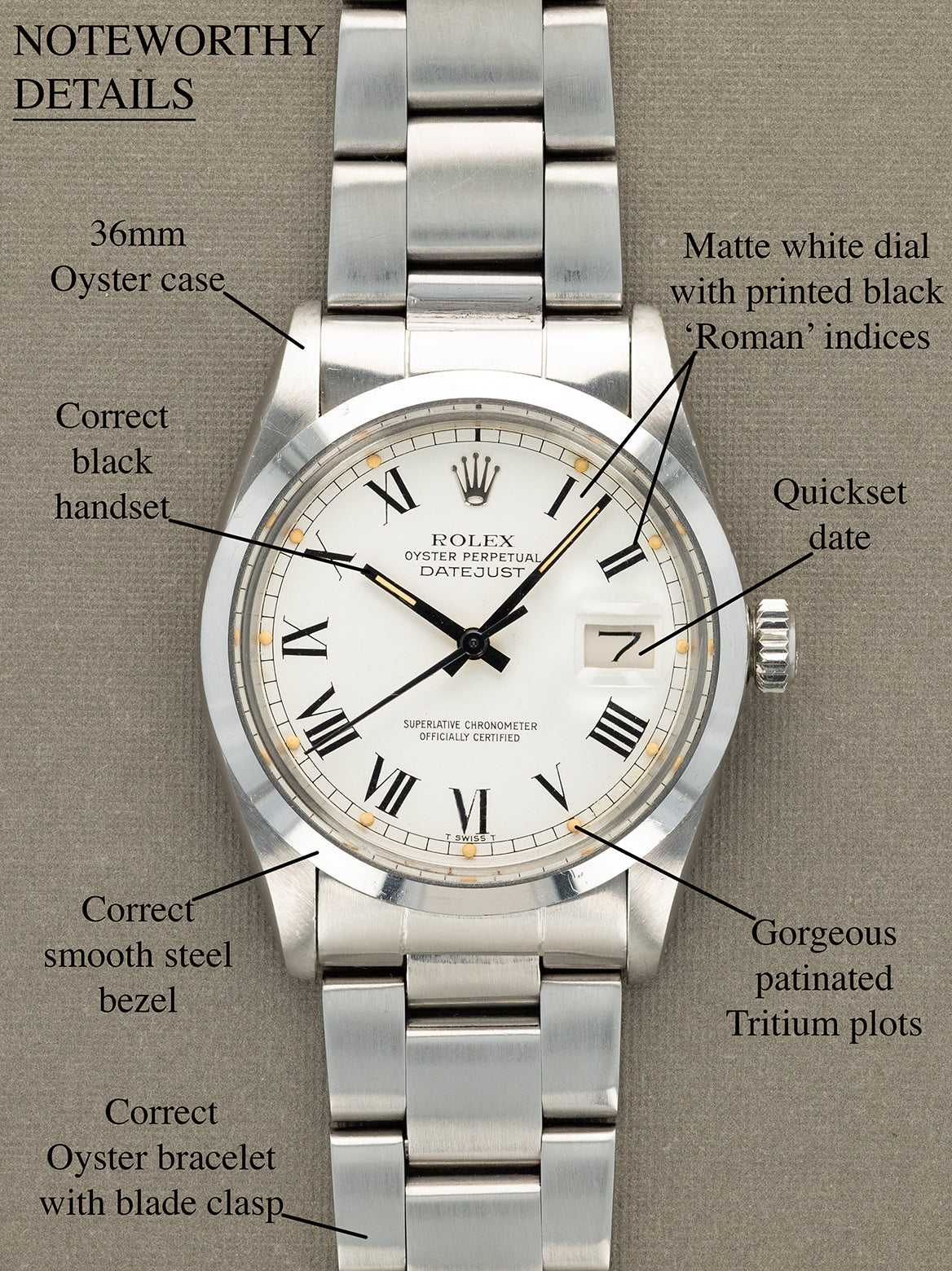 Rolex Datejust Ref. 16000 - 'Buckley' Dial Unpolished