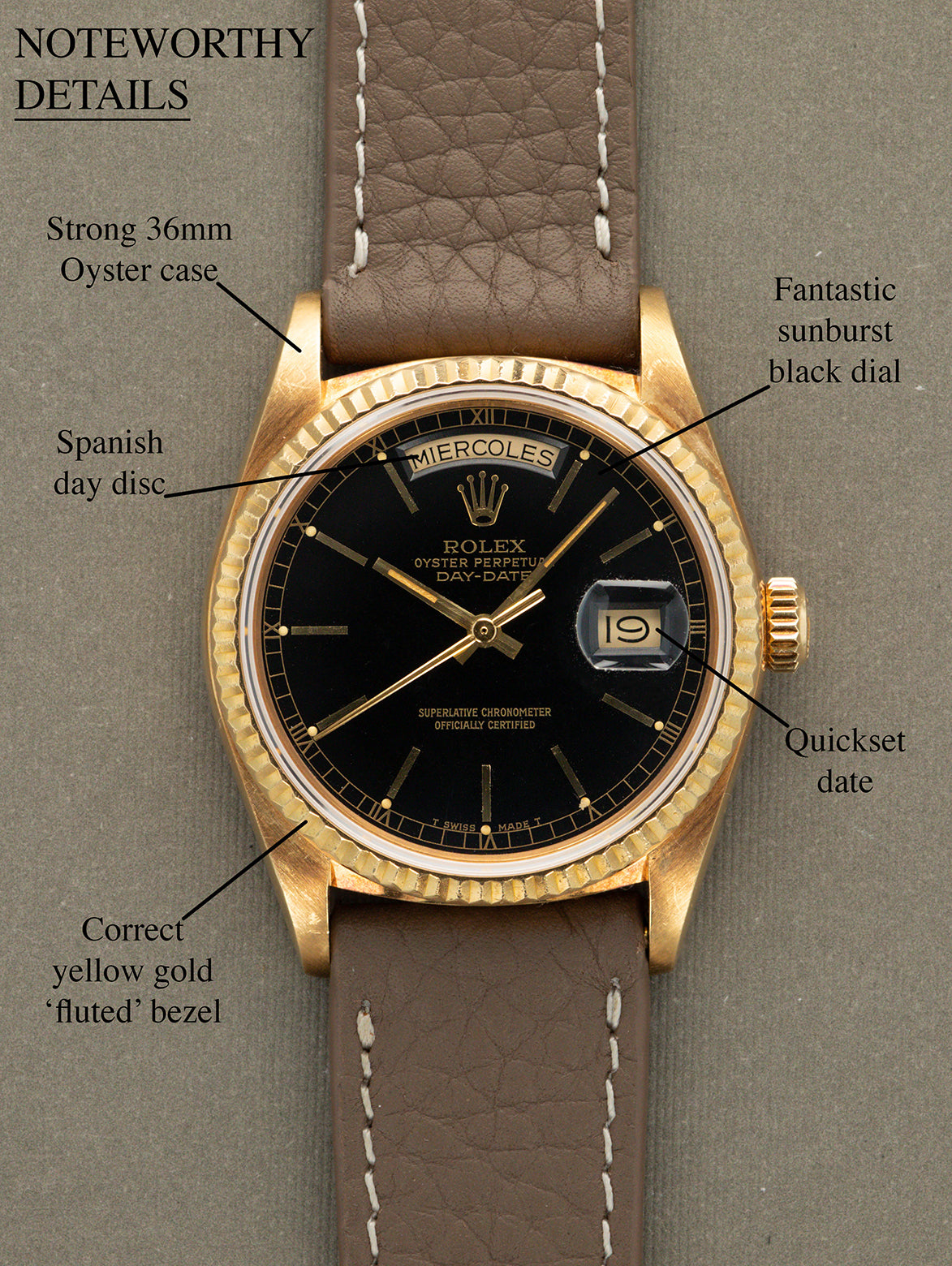 Rolex Day-Date Ref. 18038 - Black Dial