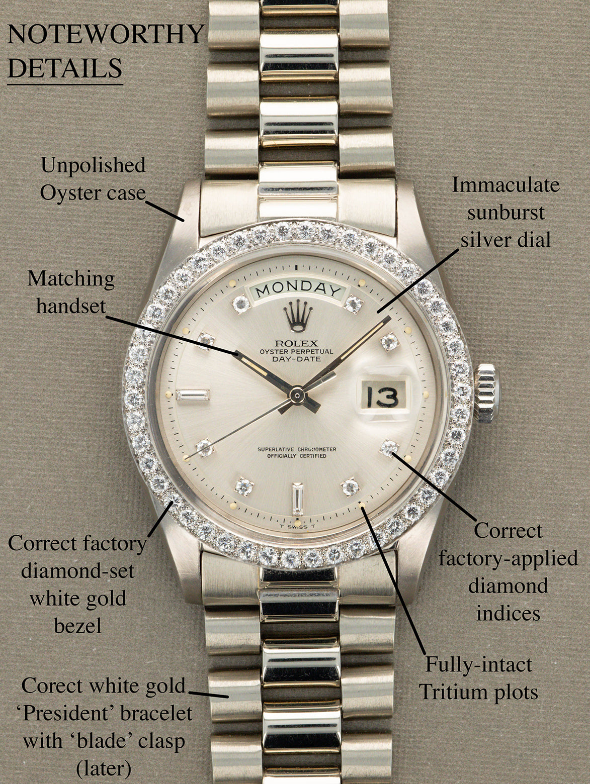 Rolex Day-Date Ref. 1804/9 - Factory Diamond Dial & Bezel