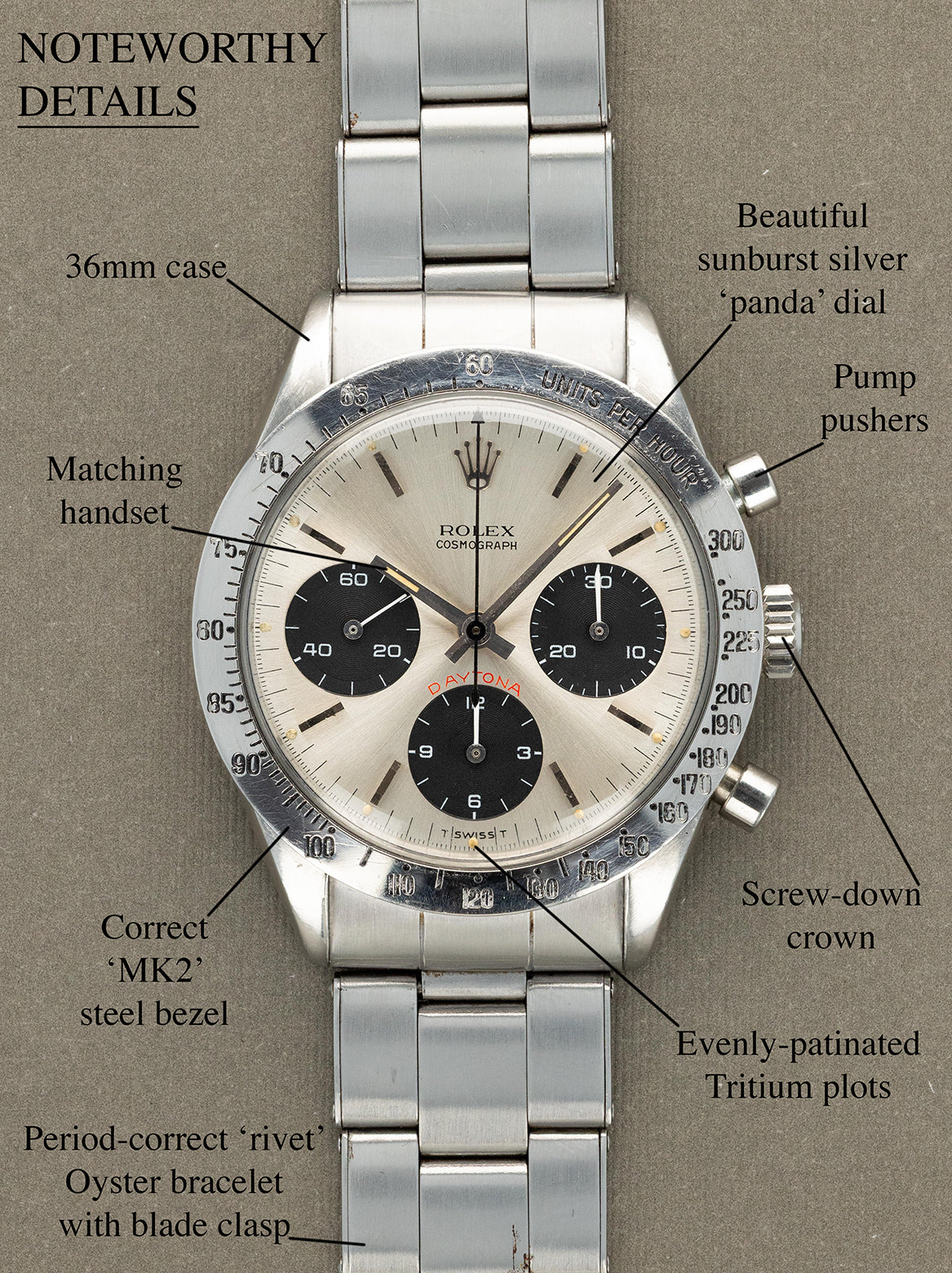 Rolex Daytona Ref. 6239 - 'Cherry Red' Siver Panda Dial