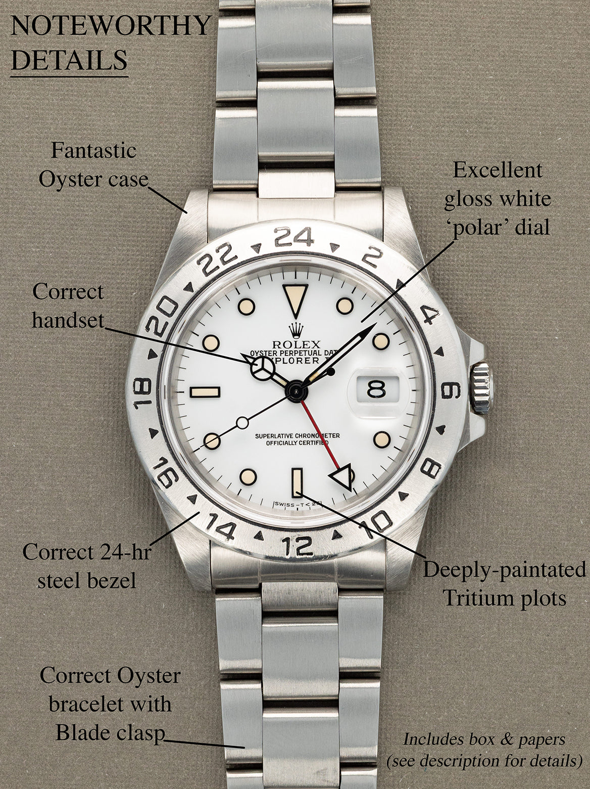 Rolex Explorer II Ref. 16570 - 'Chicchi Di Mais' W/ Box & Papers