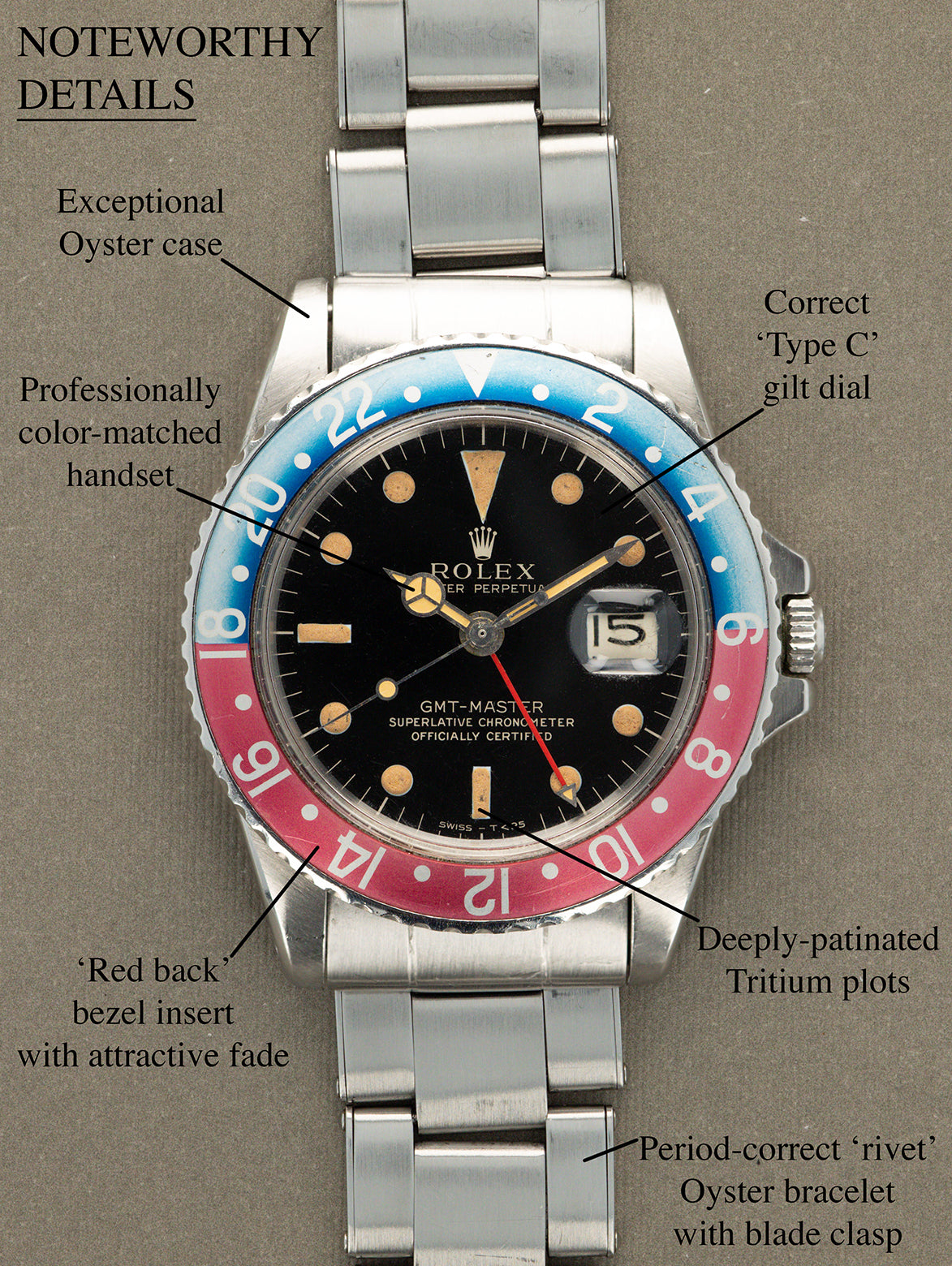 Rolex GMT-Master Ref. 1675 - 'Gilt' Dial Unpolished